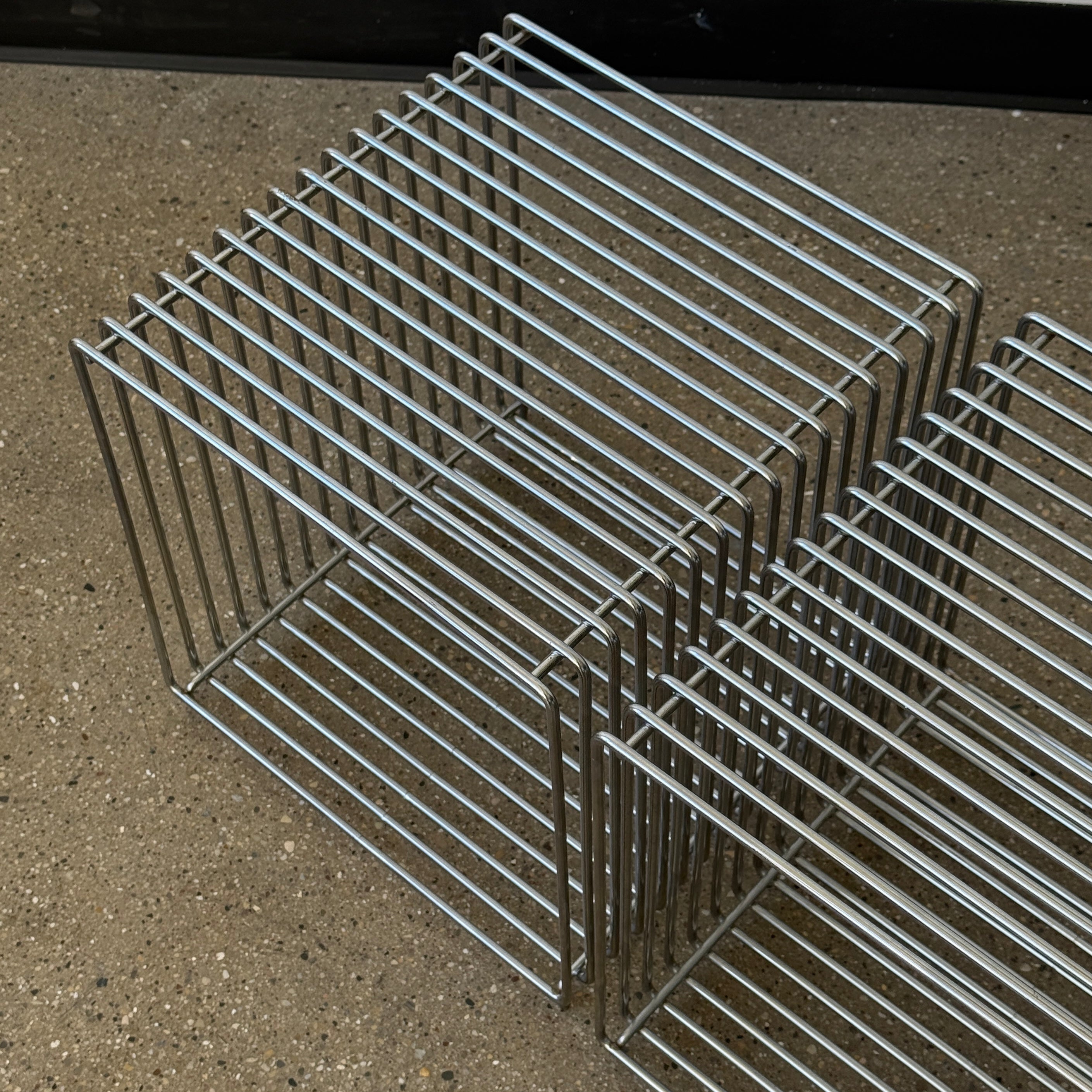 Modular Chrome Wireframe Panton Style Tables