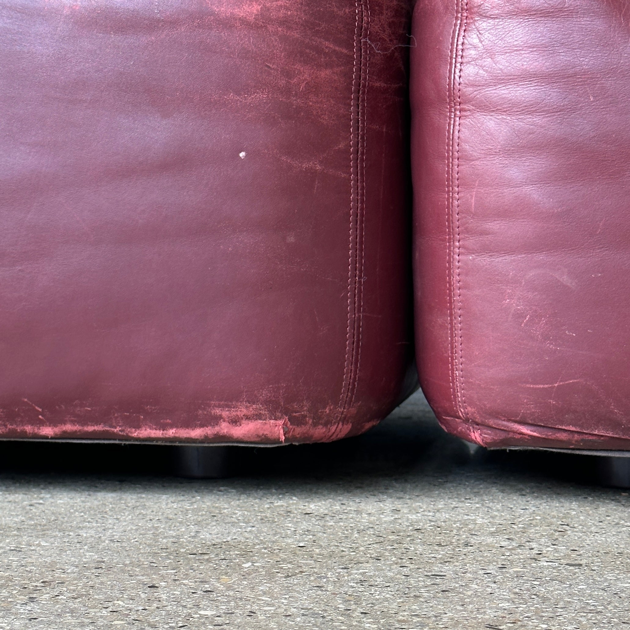 Oxblood Leather Modular Sofa by Friedrich Hill for Brayton International