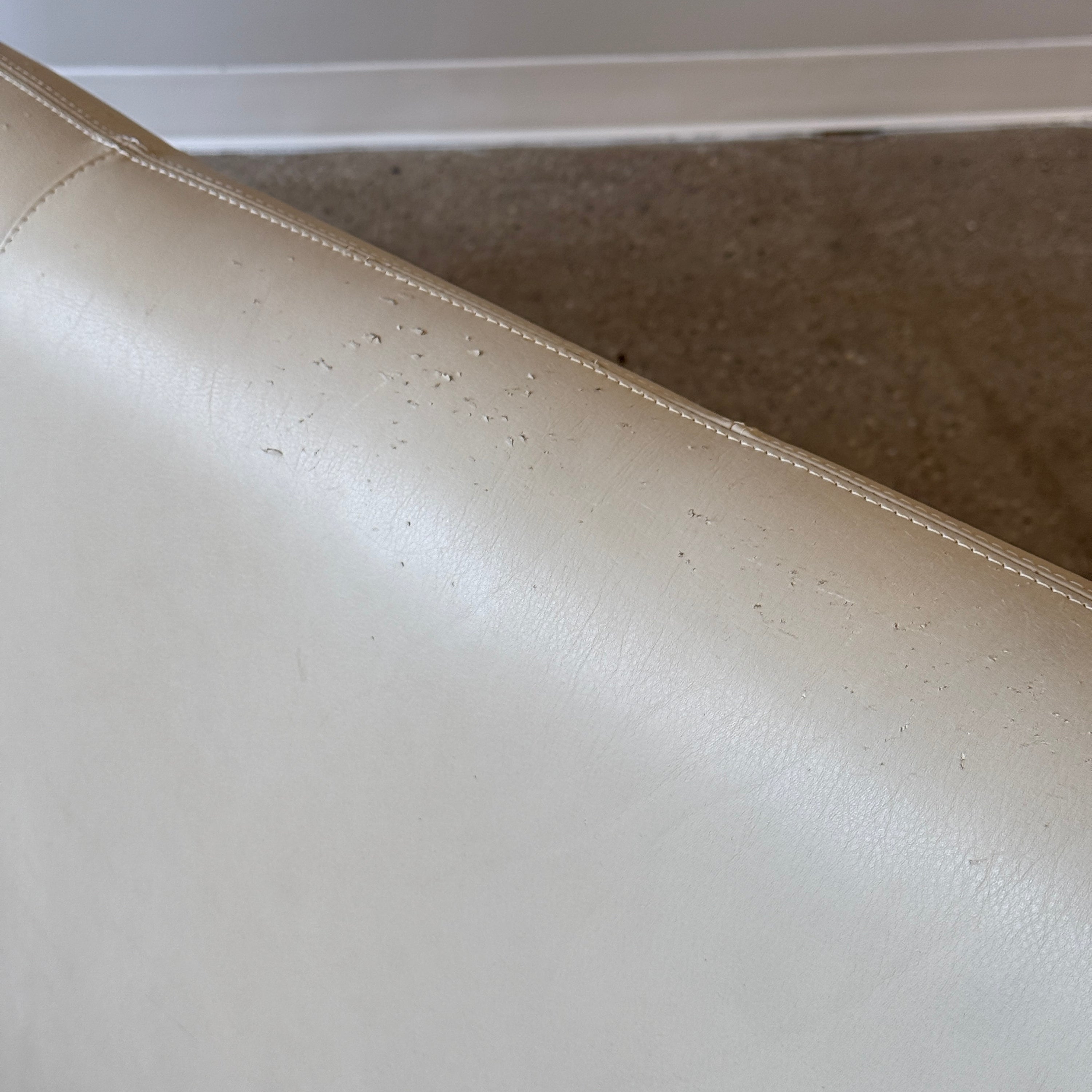 Fiftyish Wingback Leather Sofa by Vladimir Kagan for American Leather