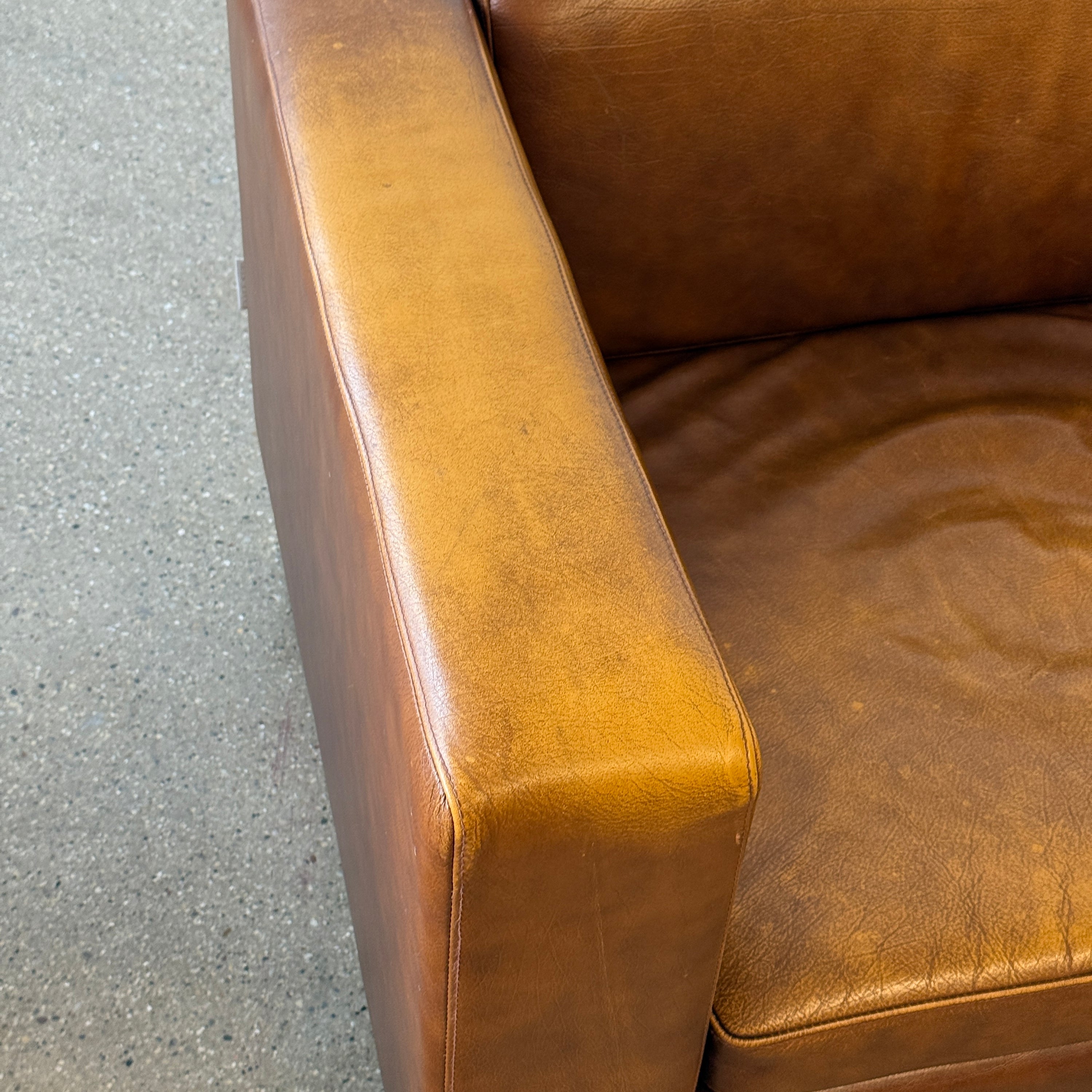 French Armchairs in Original Buffalo Leather