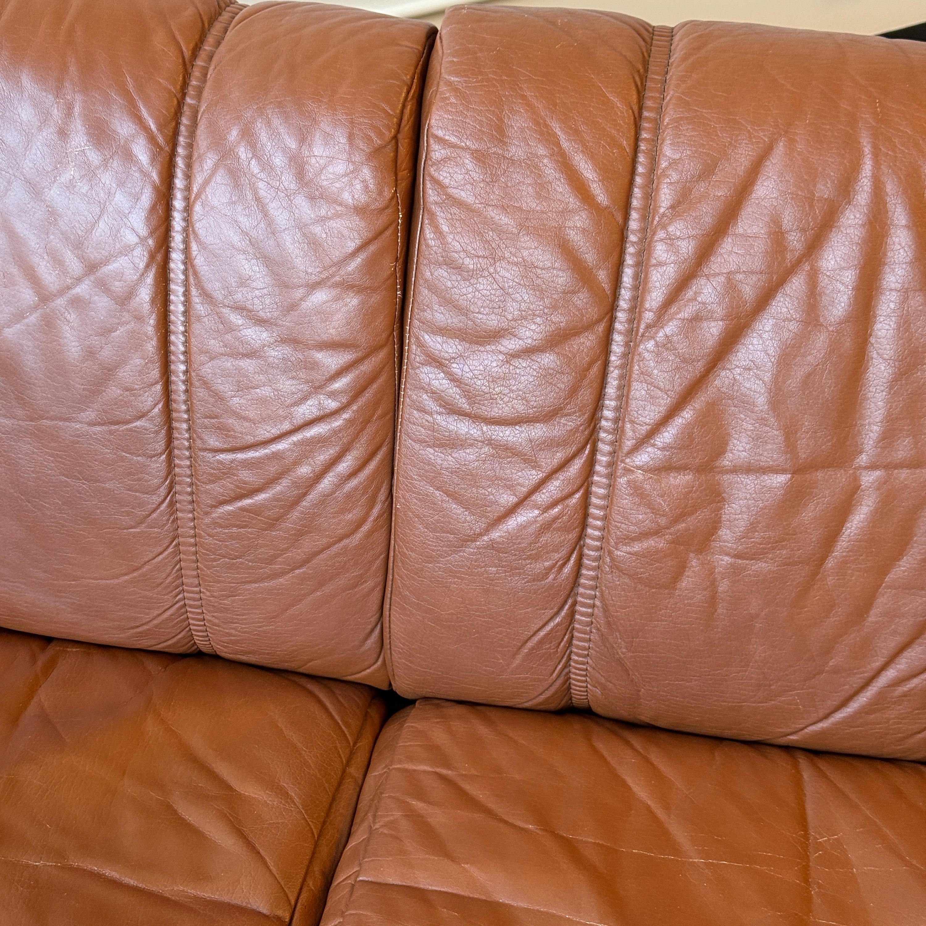 Saddle Leather Norwegian Sofa by Ekornes