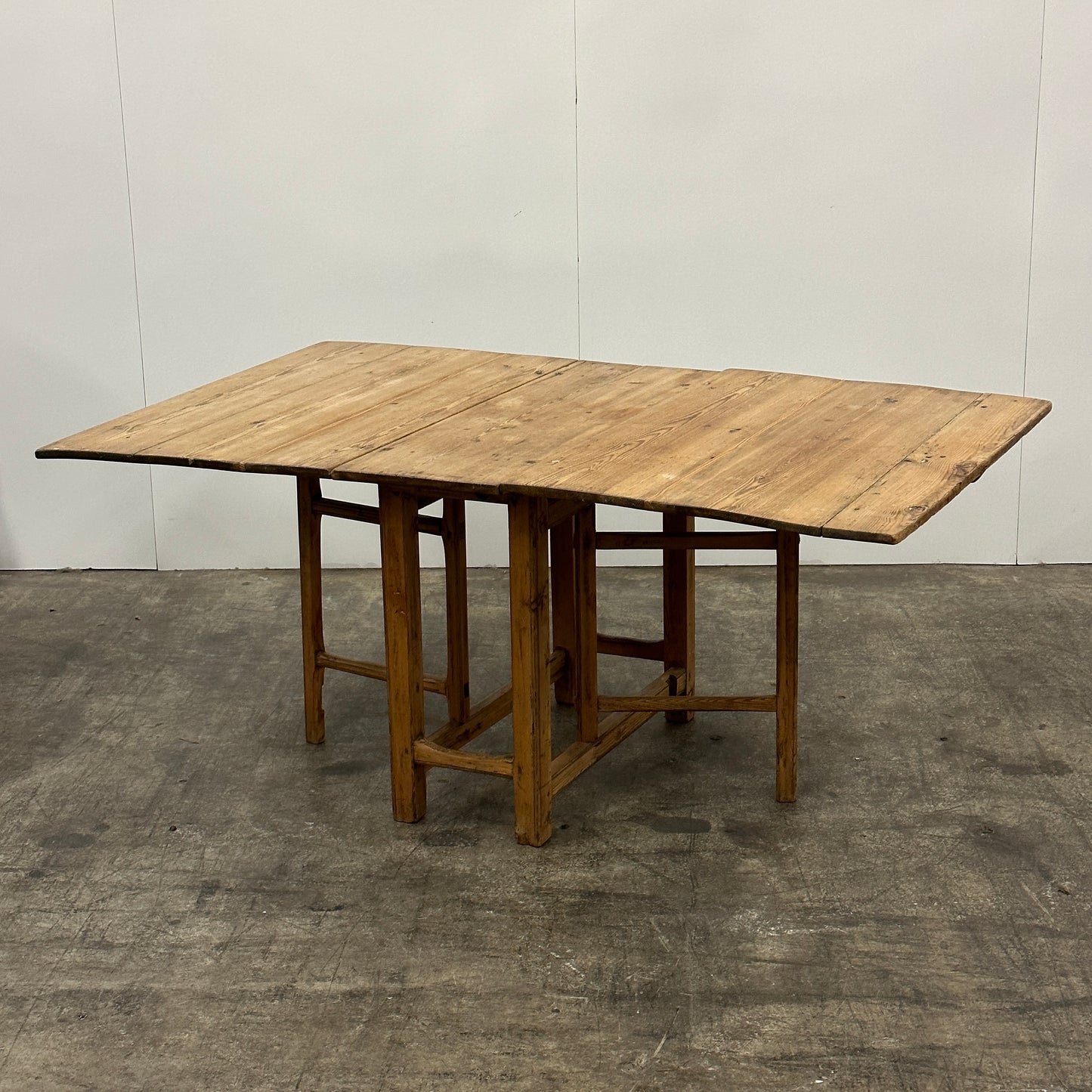 Antique Swedish Drop Leaf Dining Table