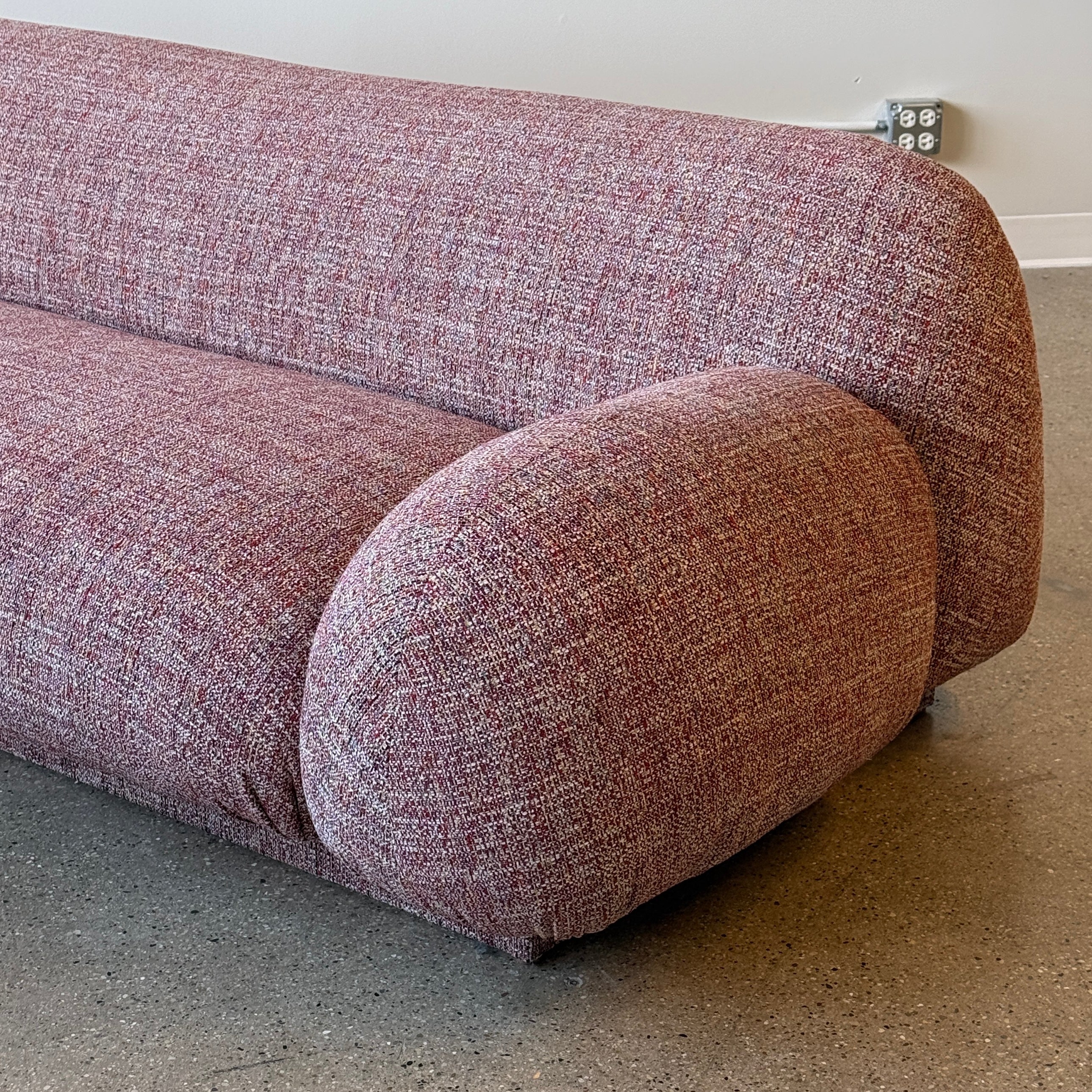 Overstuffed Low Italian Style Sofa