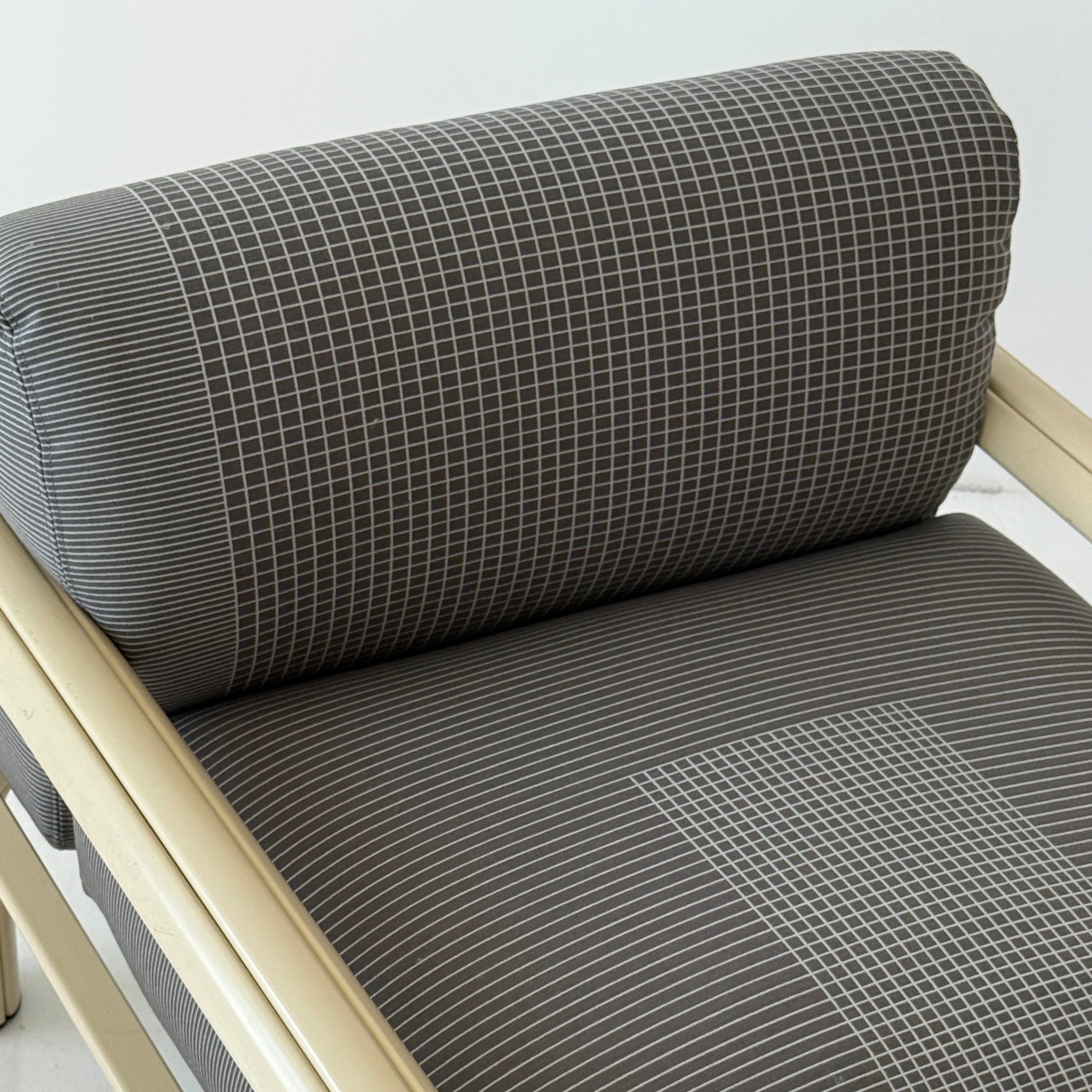 Orsay Lounge Chairs by Gae Aulenti for Knoll in Maharam Grid by Scholten & Baijings