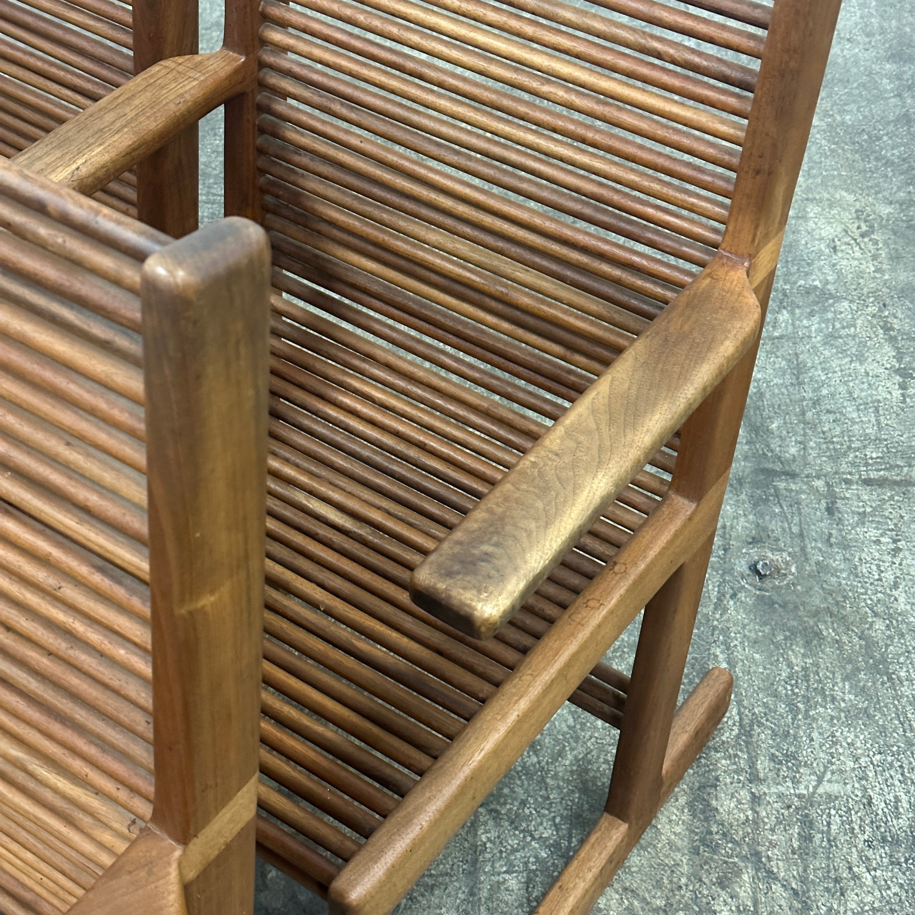 Highback Spindle Dowel Oak Dining Chairs by Stephen Hynsom