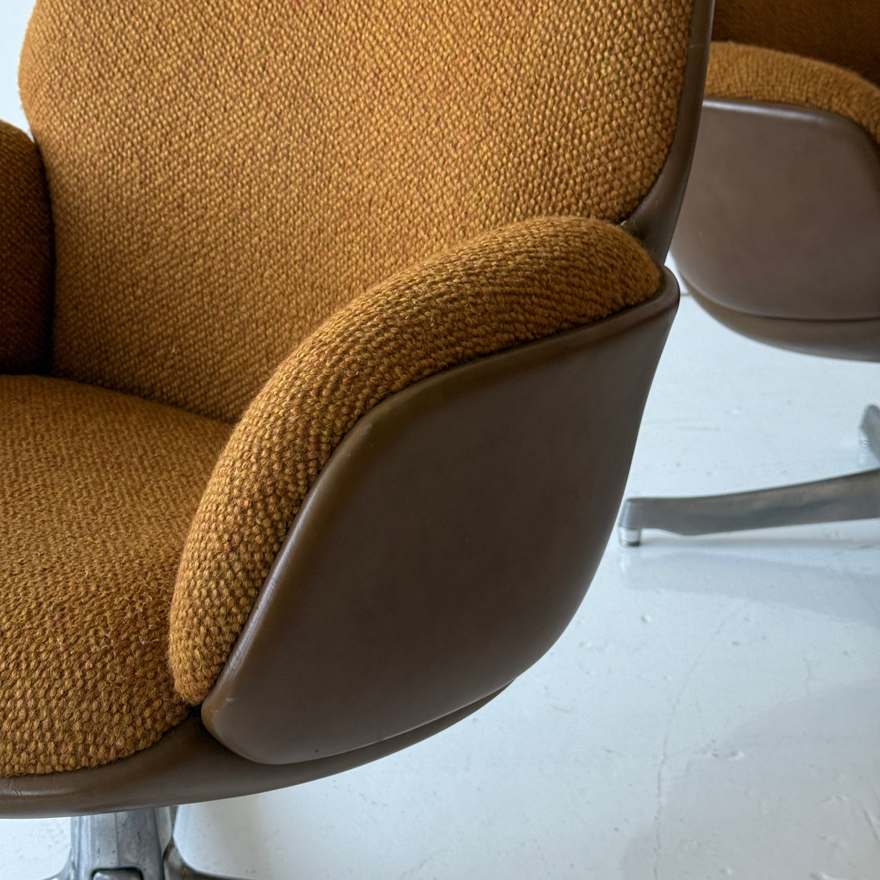 Leather Platner Chairs by Warren Platner for Steelcase