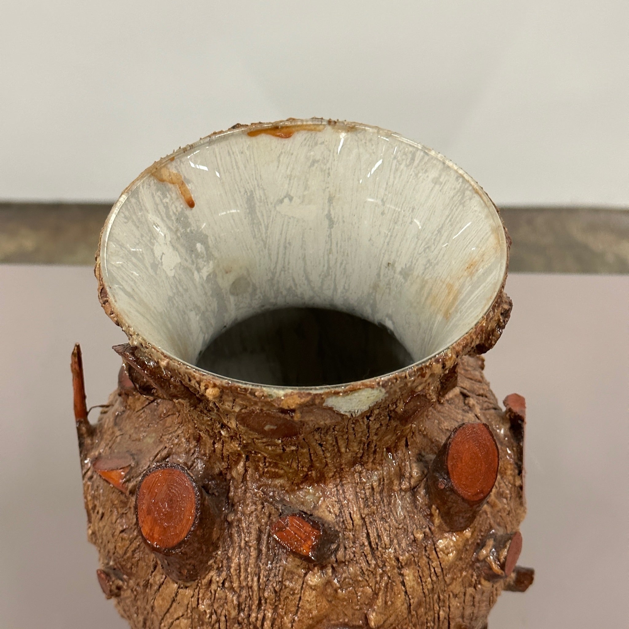 Wood/Ceramic Jug