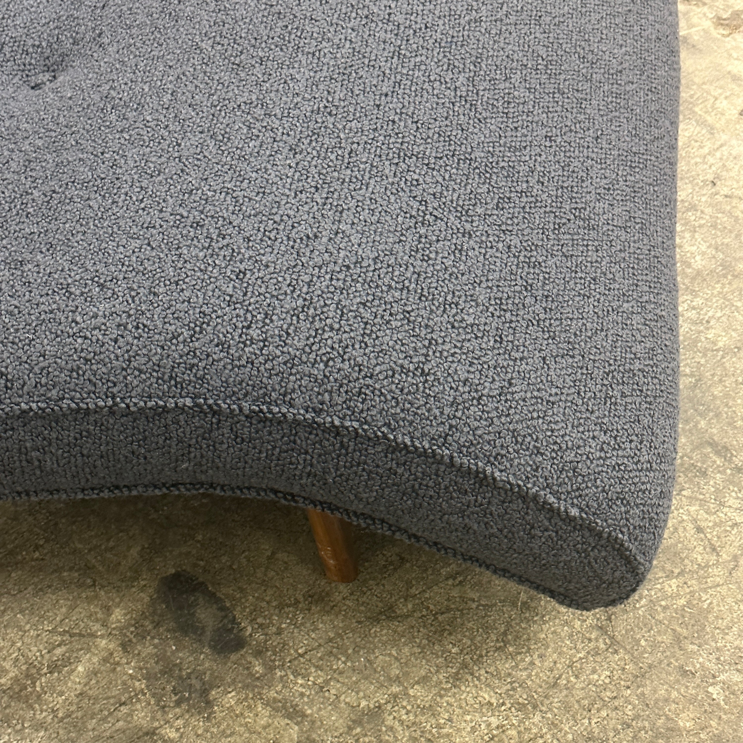 Pearsall Style Wave Chaise in Sherpa Boucle