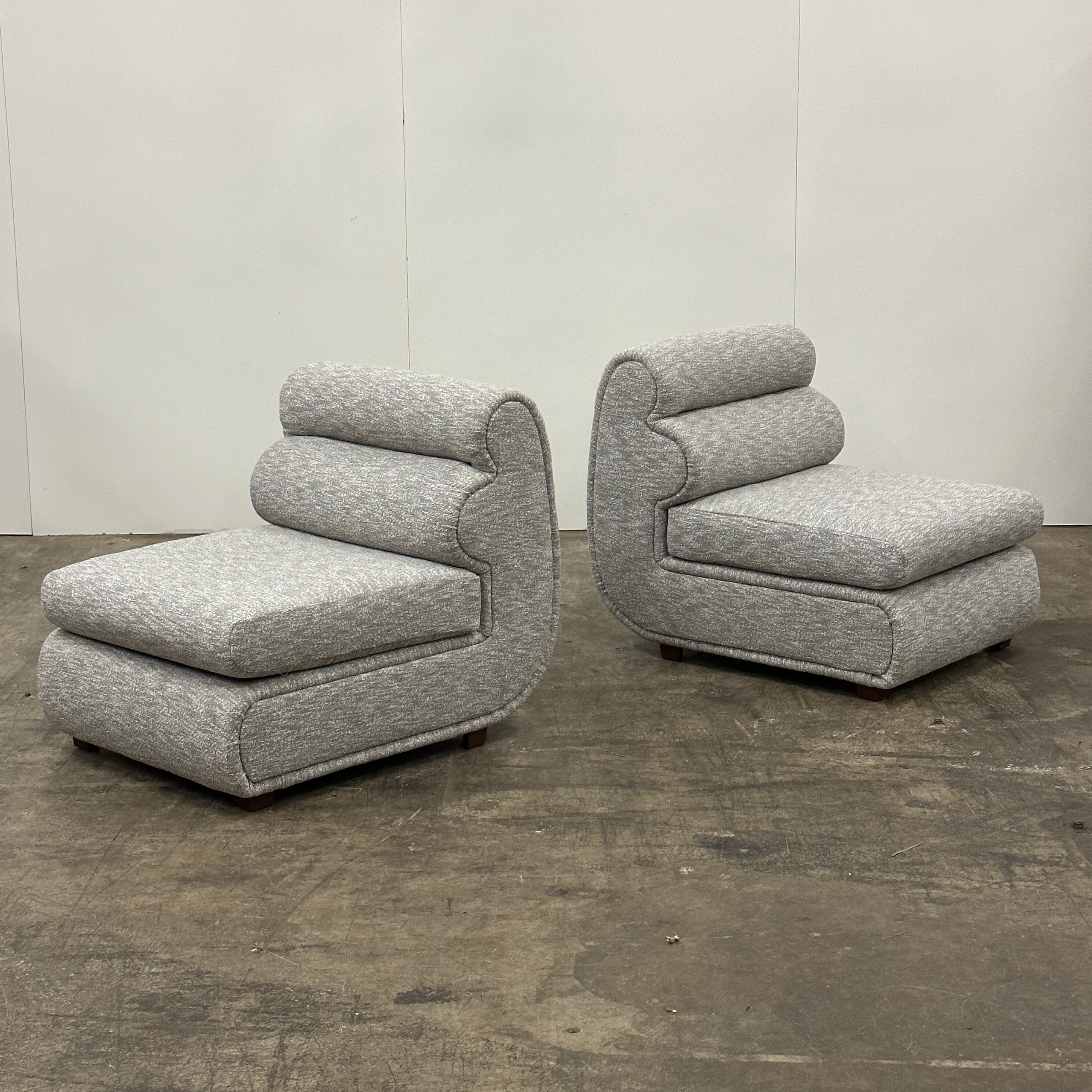 Bullnose Postmodern Slipper Chairs by Carson’s of High Point