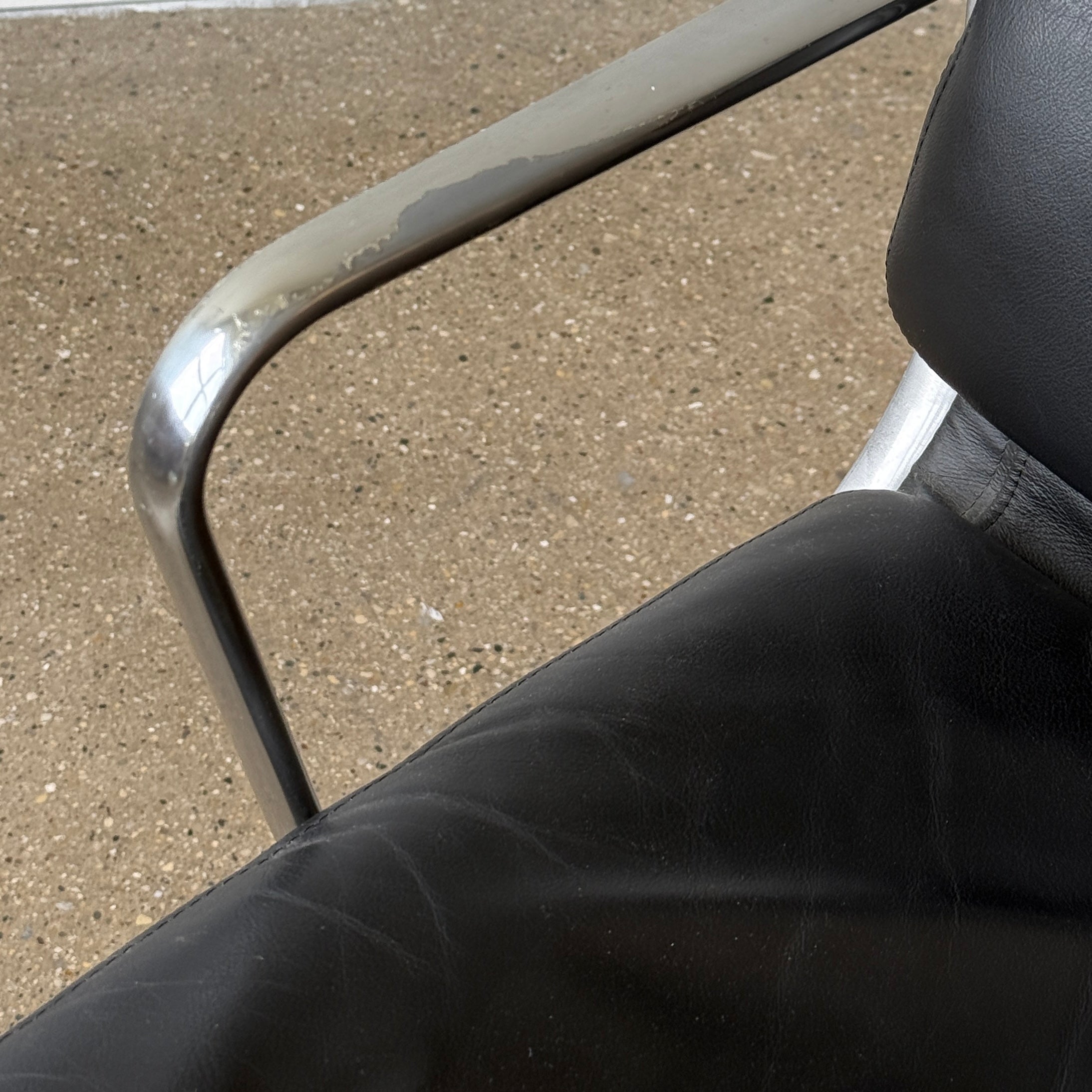 Soft Pad Desk Chair in Leather by Charles + Ray Eames for Herman Miller