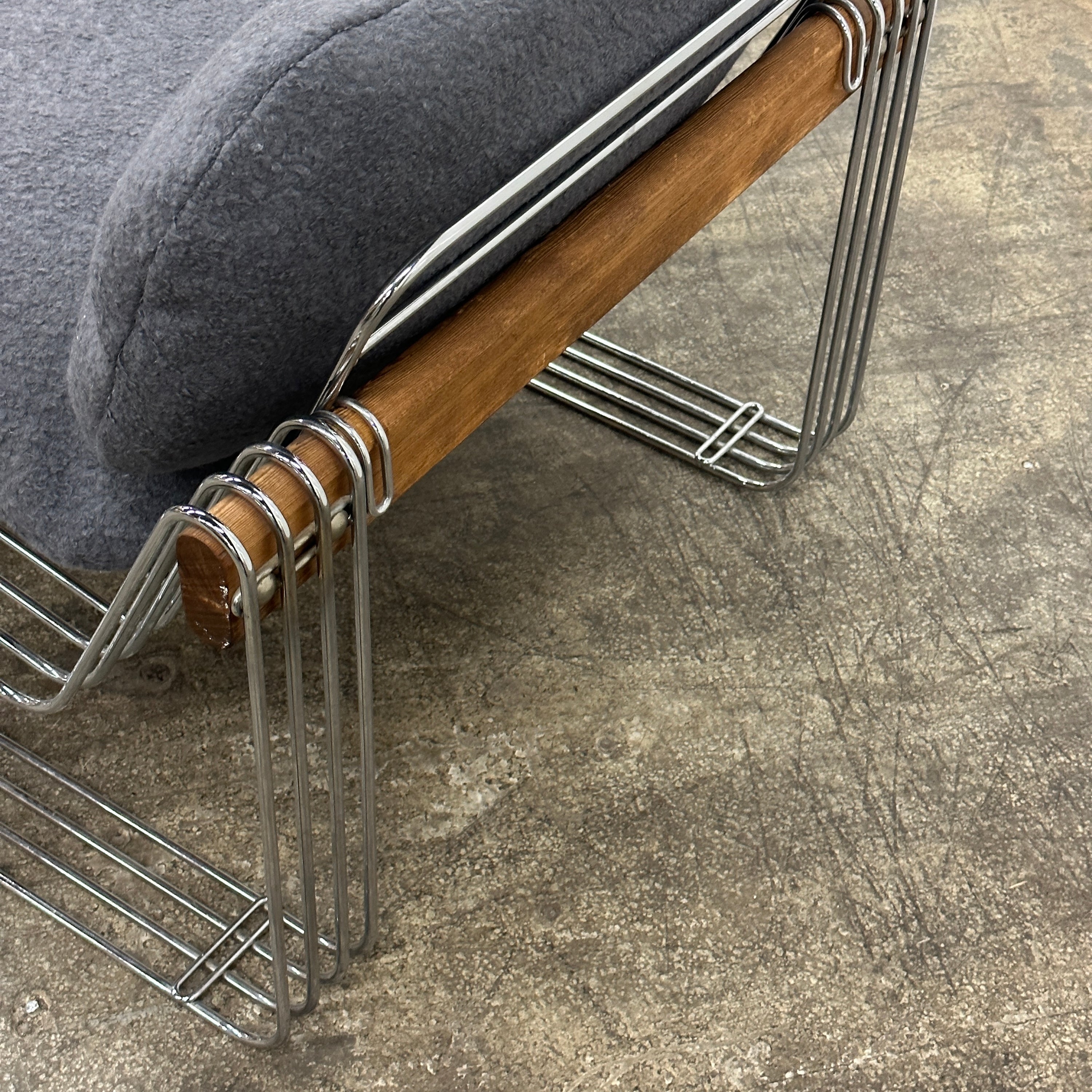 Chrome Lounge Chair/Ottoman by Heinz Meier