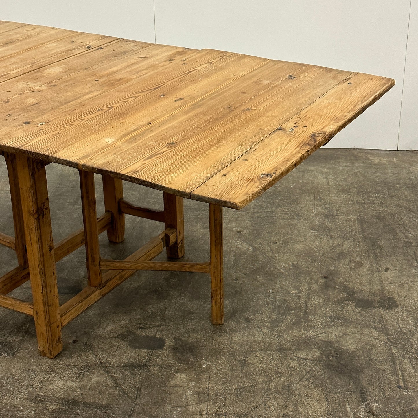 Antique Swedish Drop Leaf Dining Table