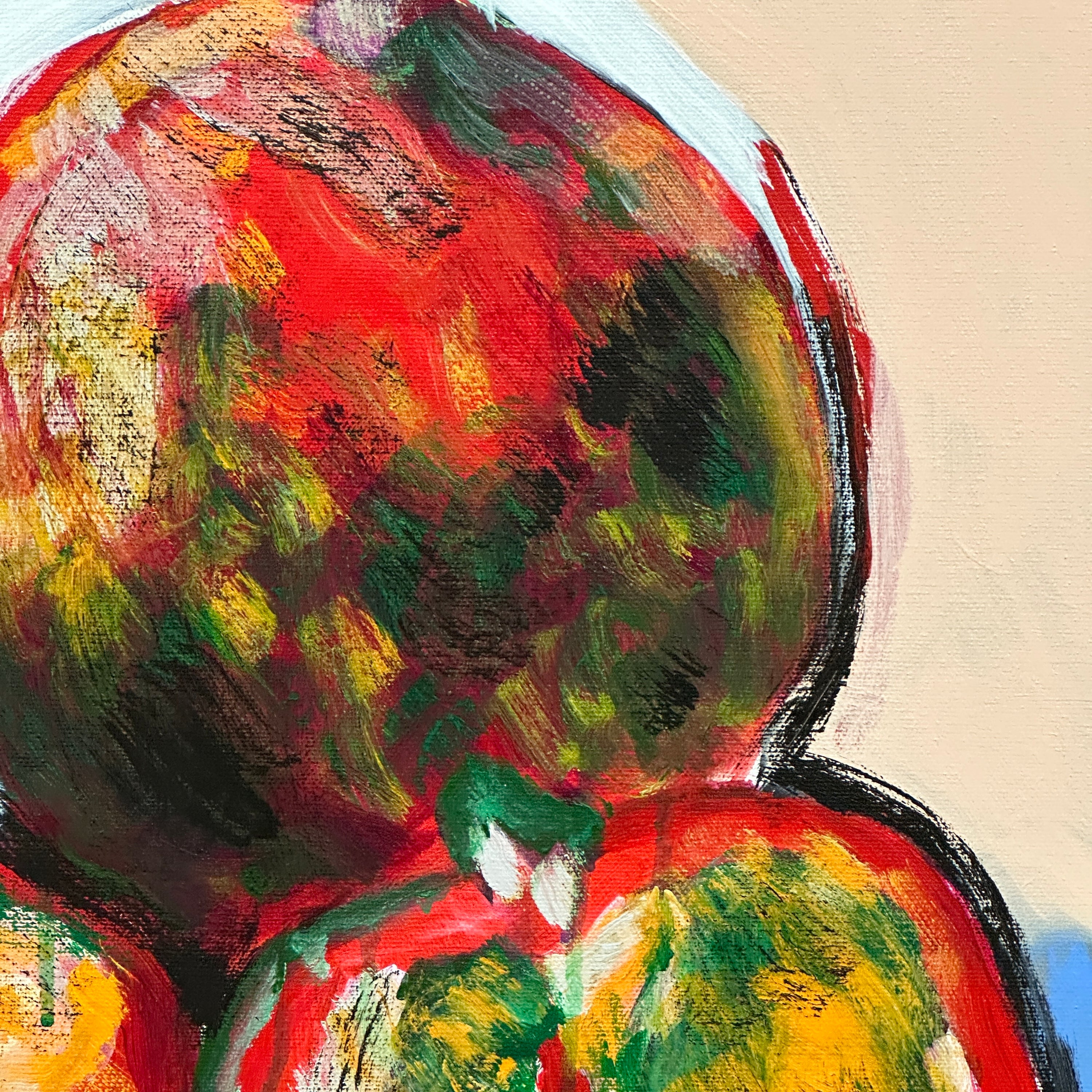 Acrylic Painting of Pomegranates