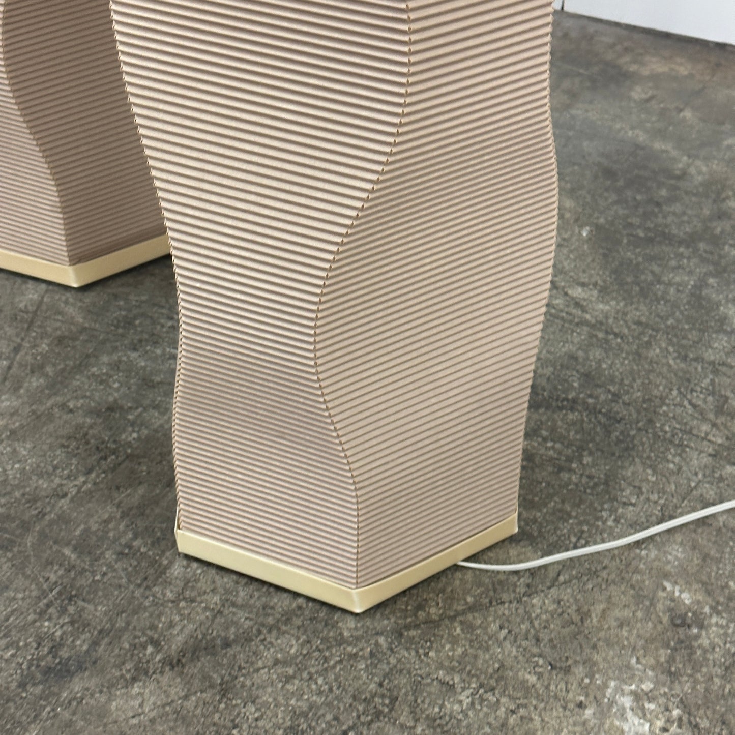 Corrugated Paper Lamps by Roland Simmons