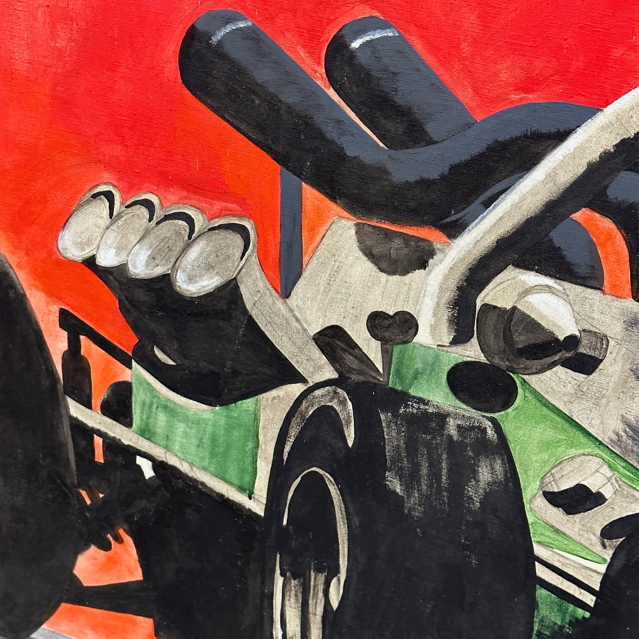 Acrylic Painting on Canvas of Racecar by Keith Isaacson