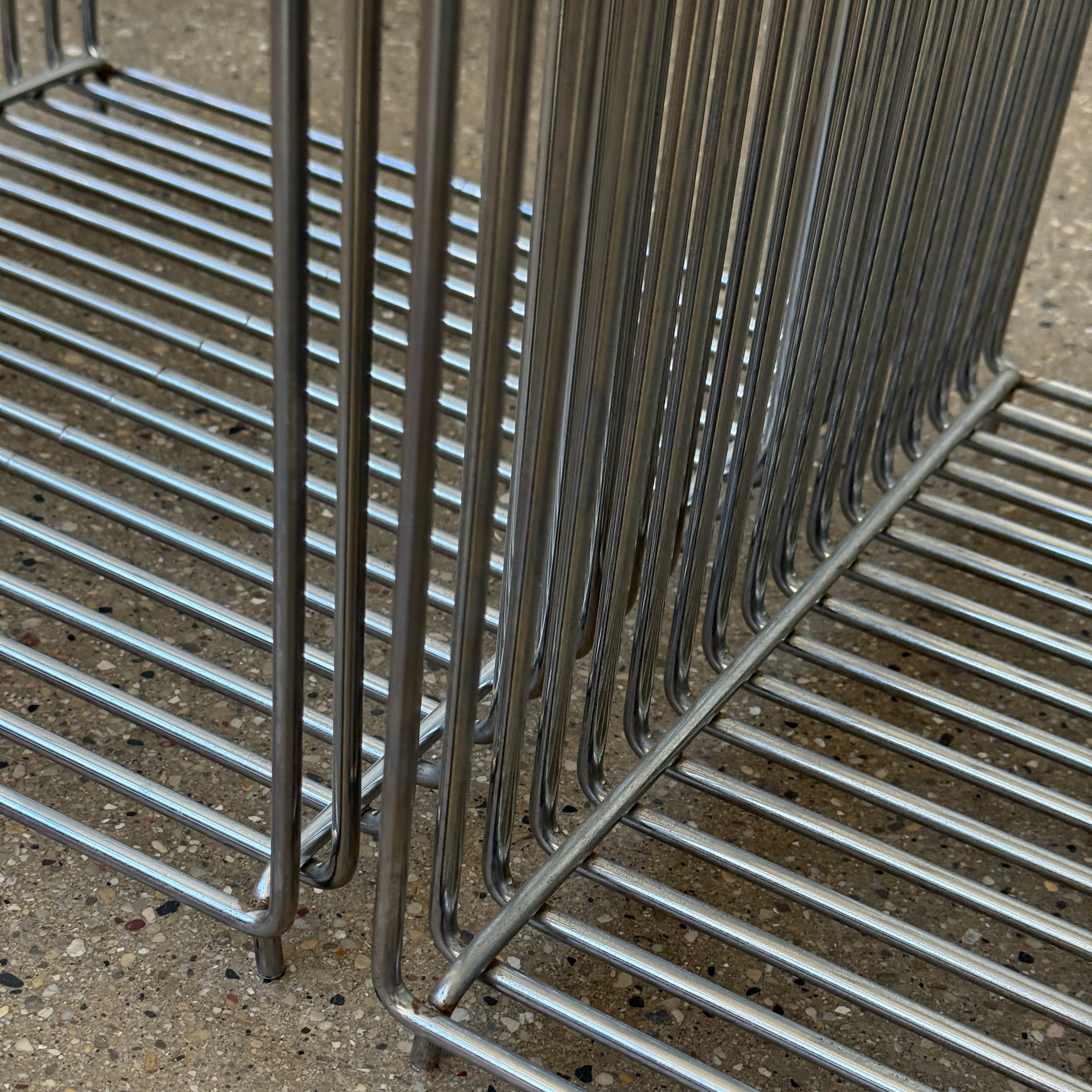 Modular Chrome Wireframe Panton Style Tables