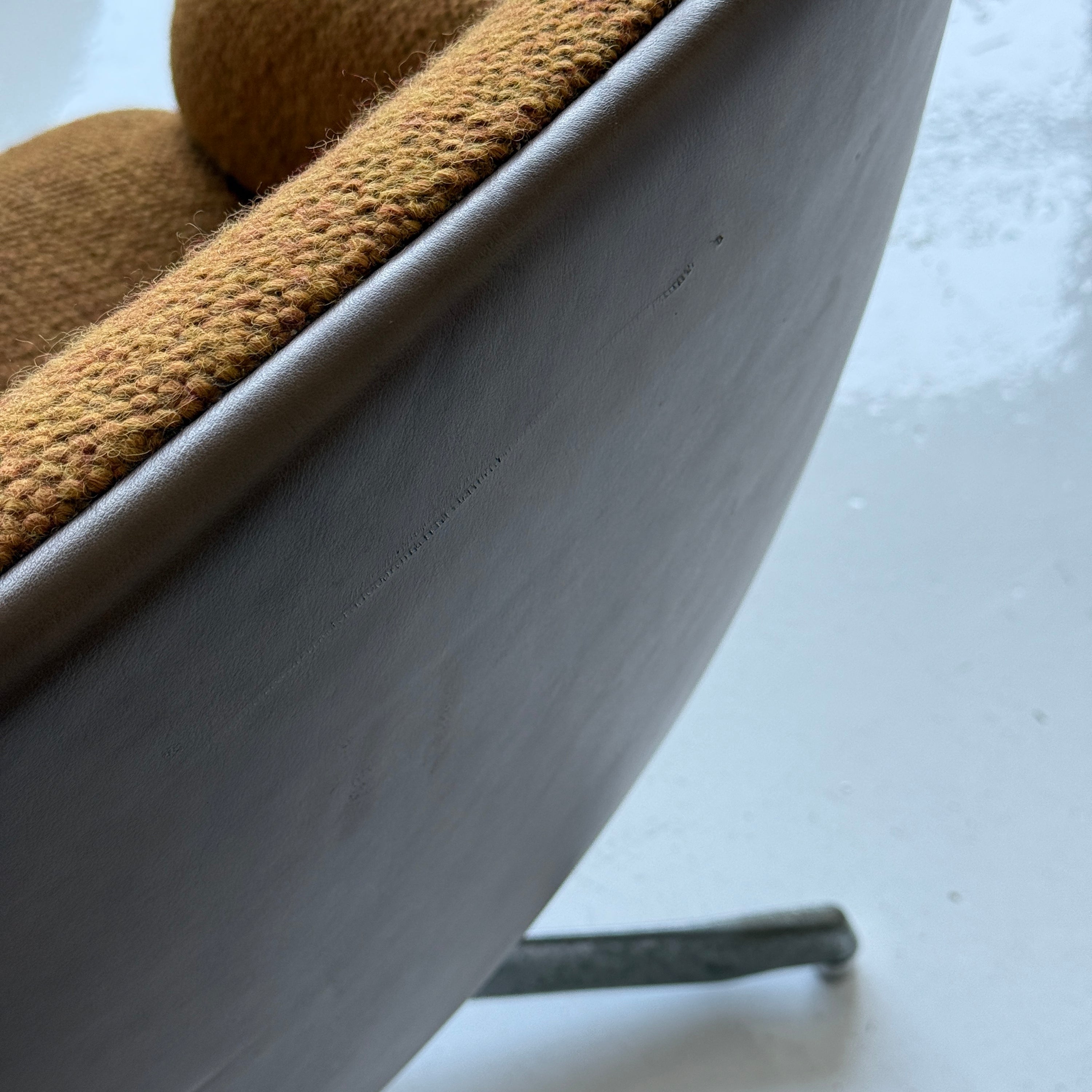 Leather Platner Chairs by Warren Platner for Steelcase