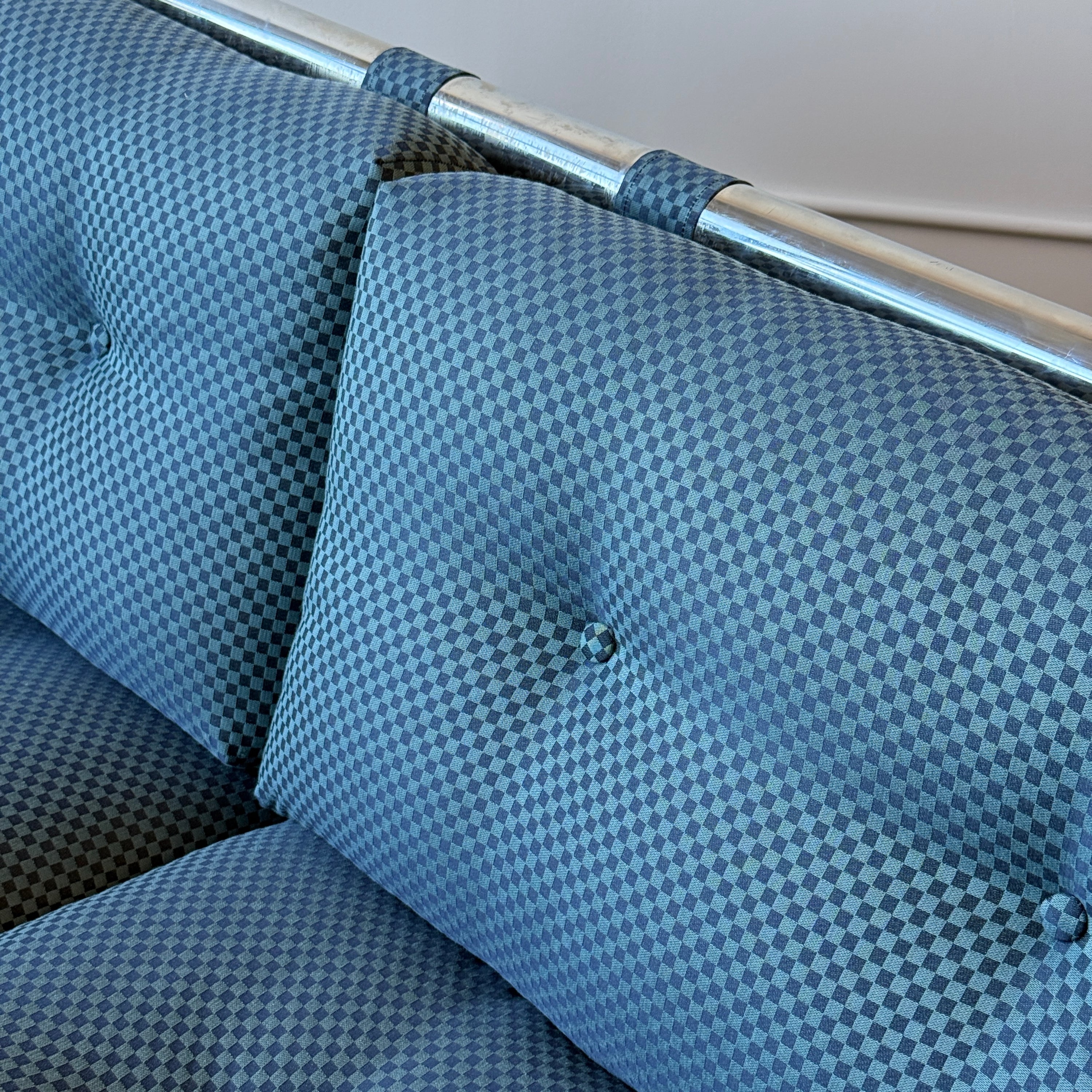 Chrome Sled Settee by Arthur Umanoff for Directional