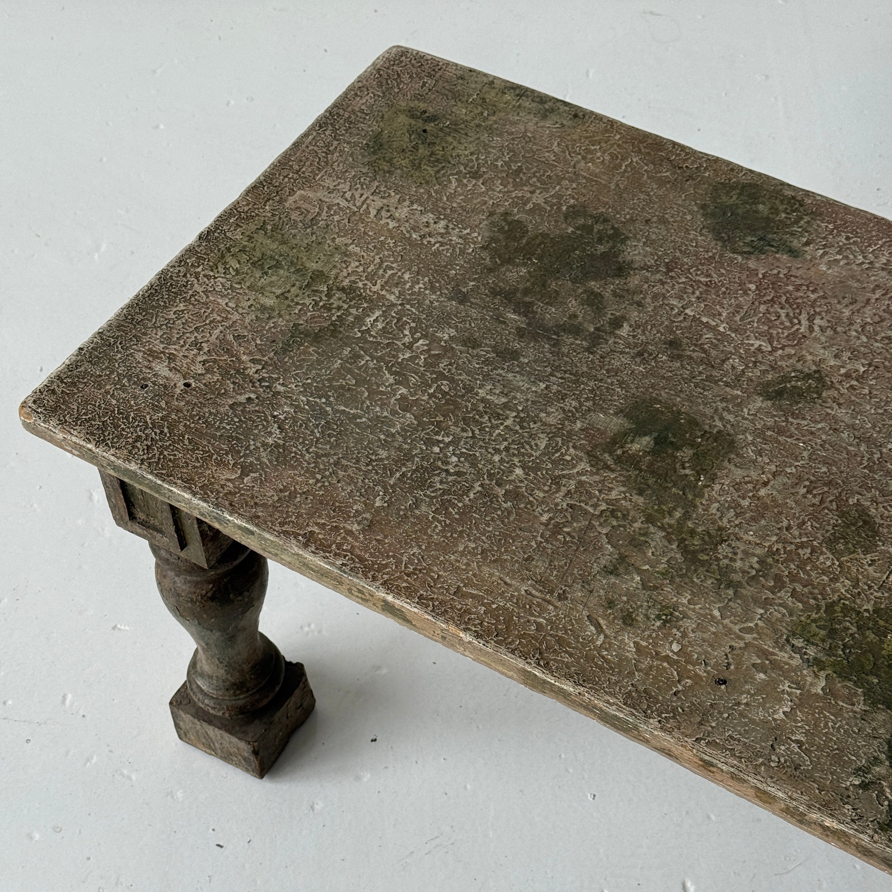 Patinated French Antique Coffee Table