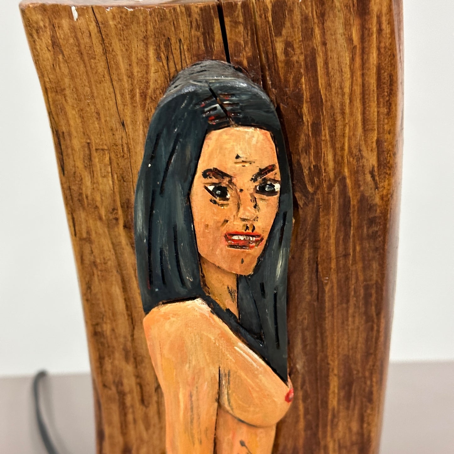 Vintage Folk Art Lamp