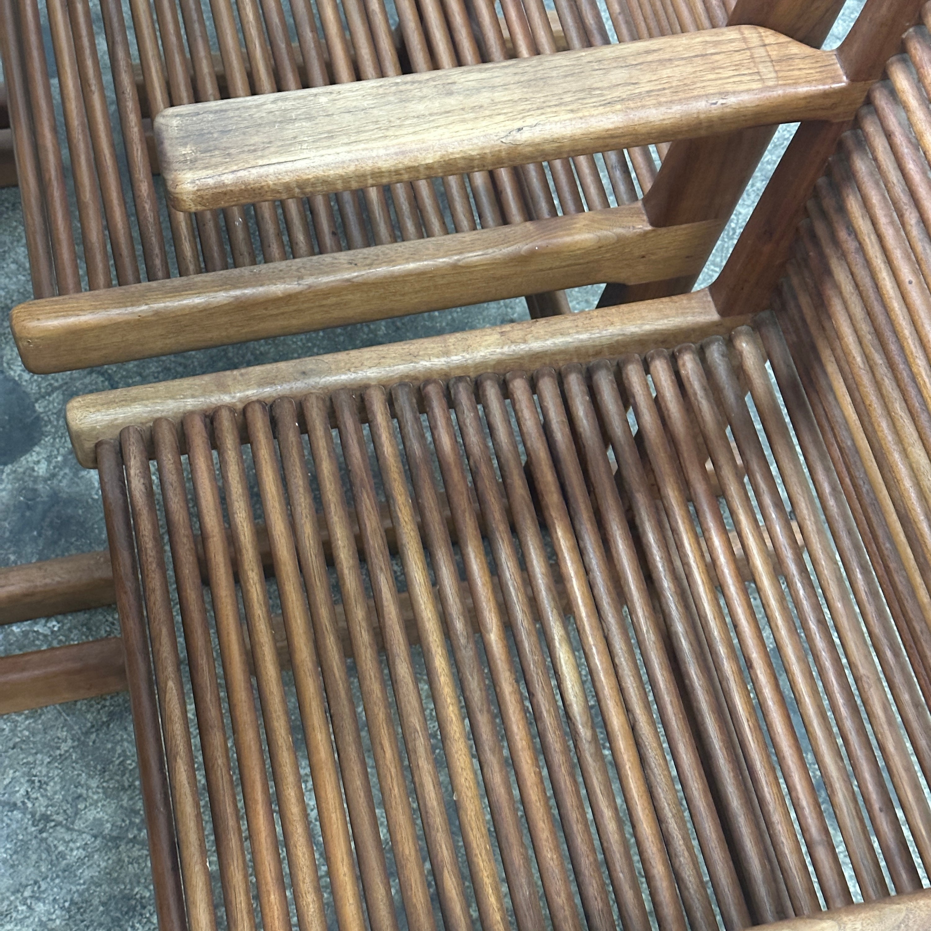 Highback Spindle Dowel Oak Dining Chairs by Stephen Hynsom