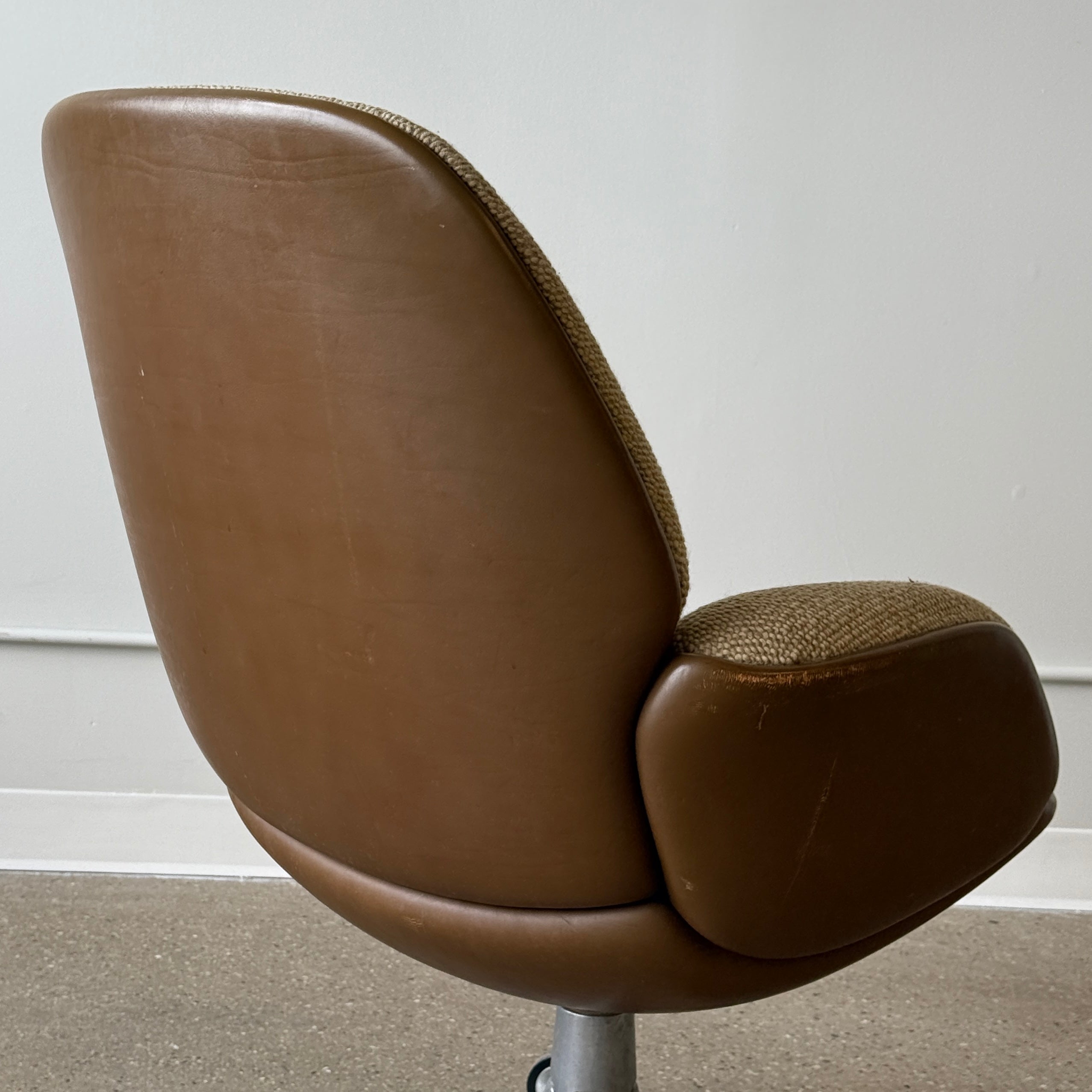 Leather Platner Chair by Warren Platner for Steelcase