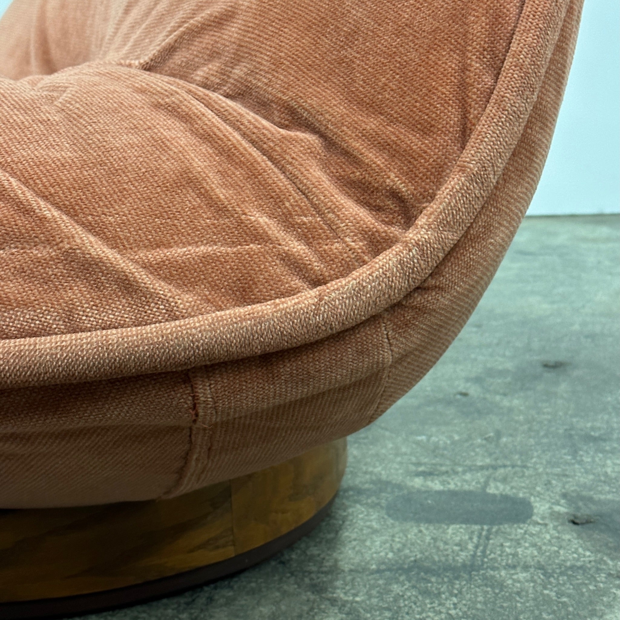 Postmodern Clam Chair with Walnut Base