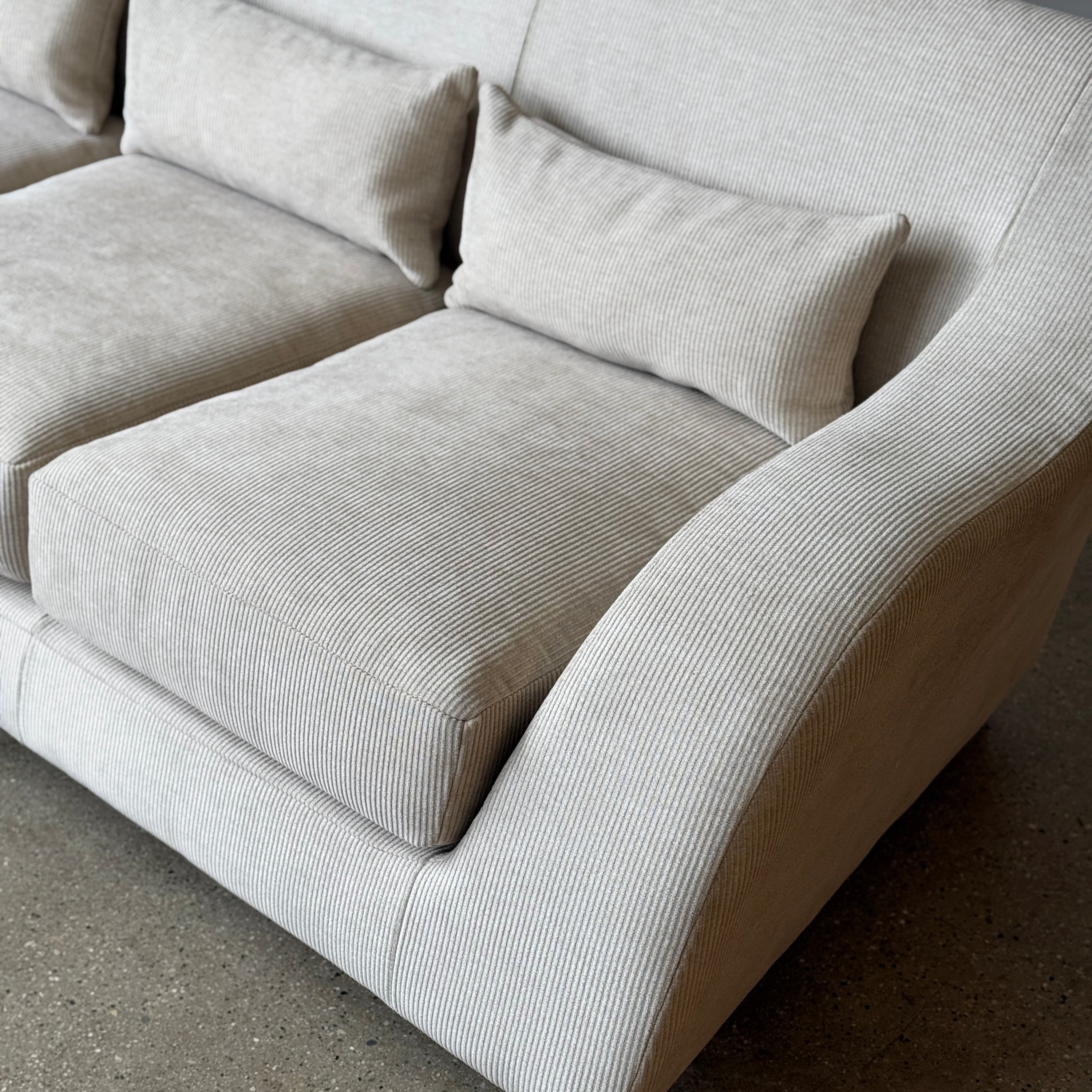 Wave Sofa by Vladimir Kagan for American Leather in Corduroy