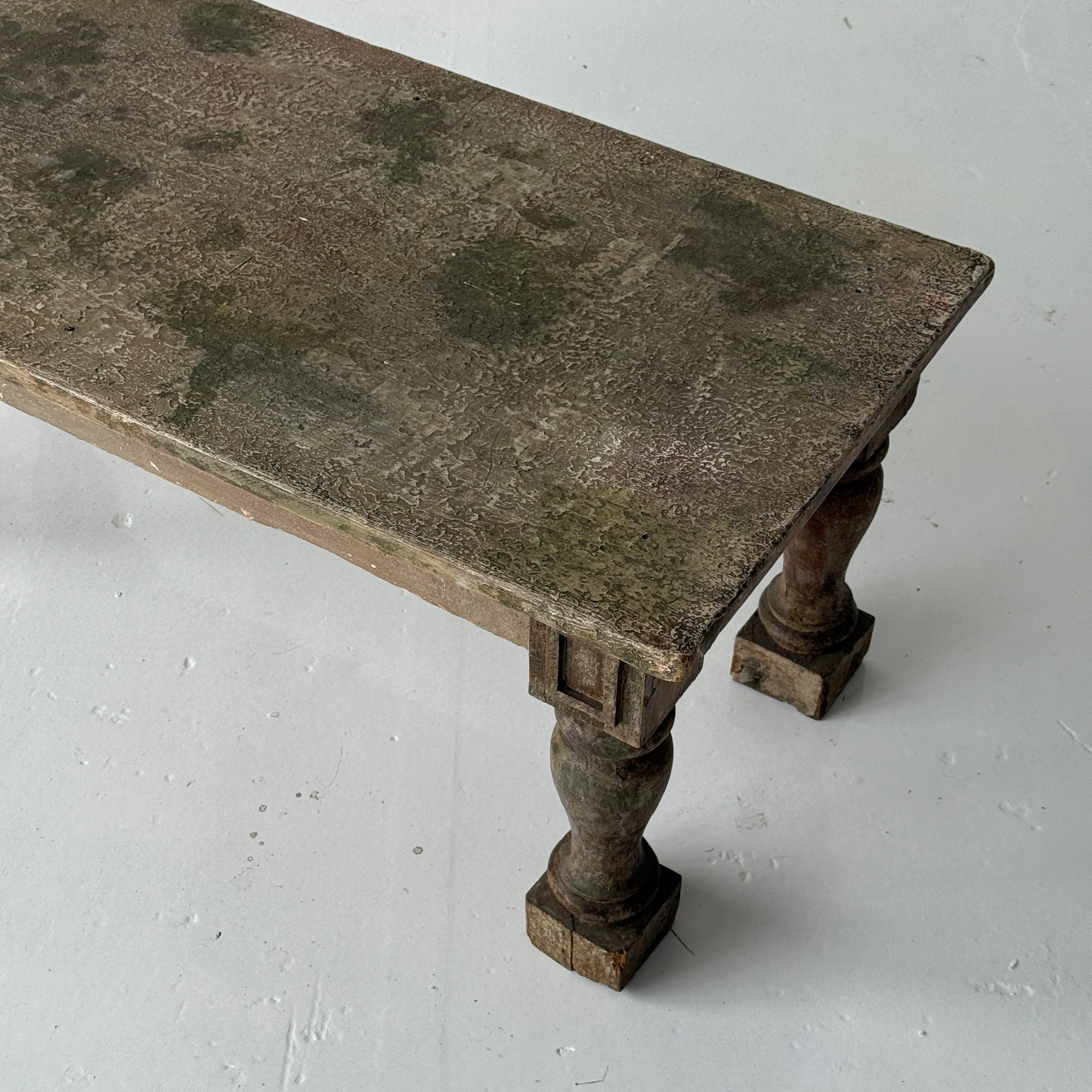 Patinated French Antique Coffee Table