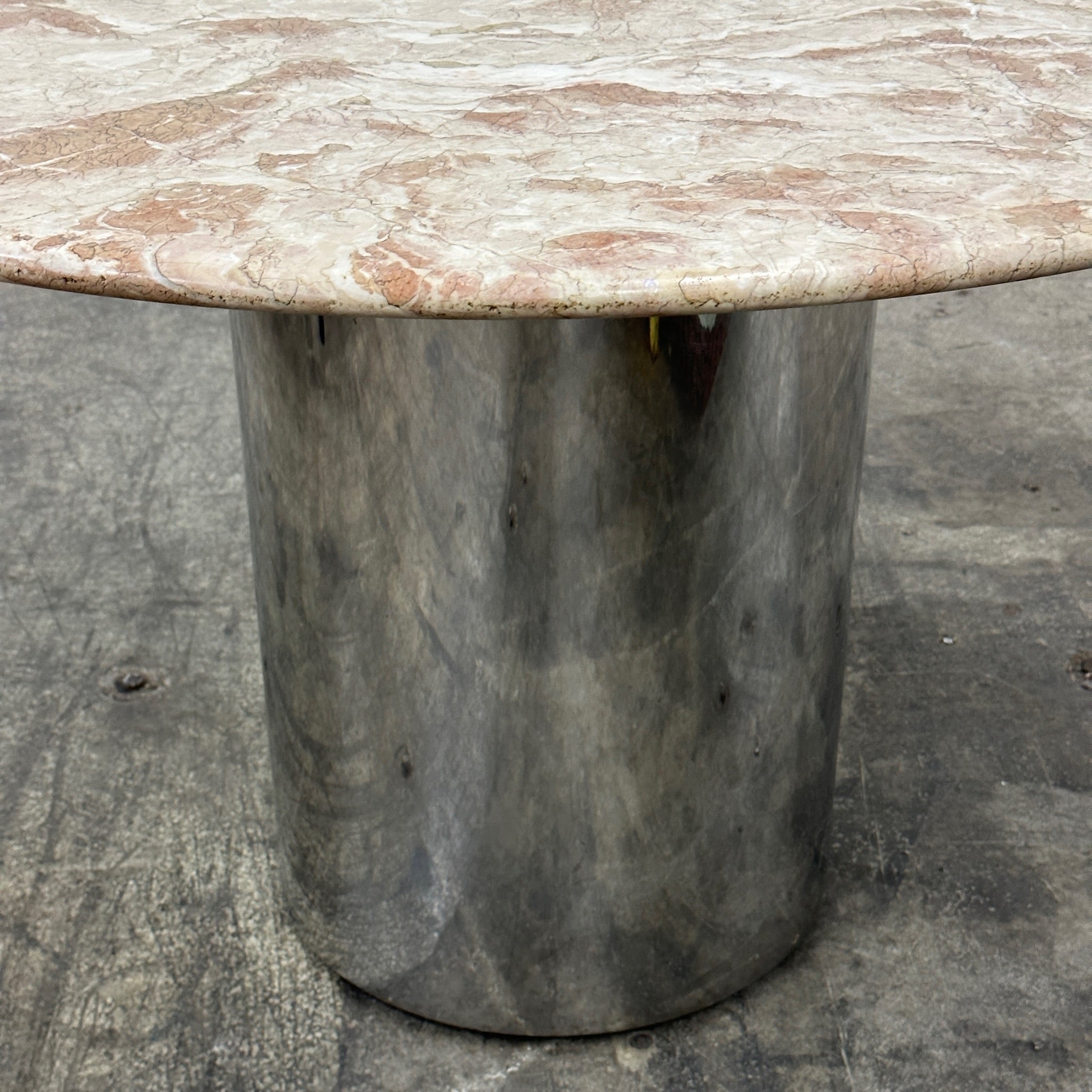 Italian Rose Marble Dining Table