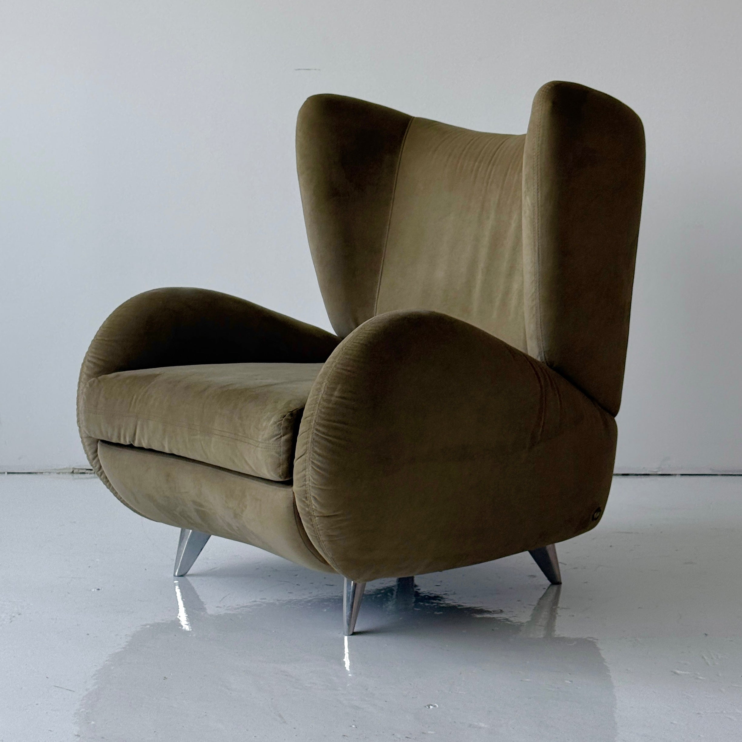 Fiftyish Wingback Chair by Vladimir Kagan for American Leather
