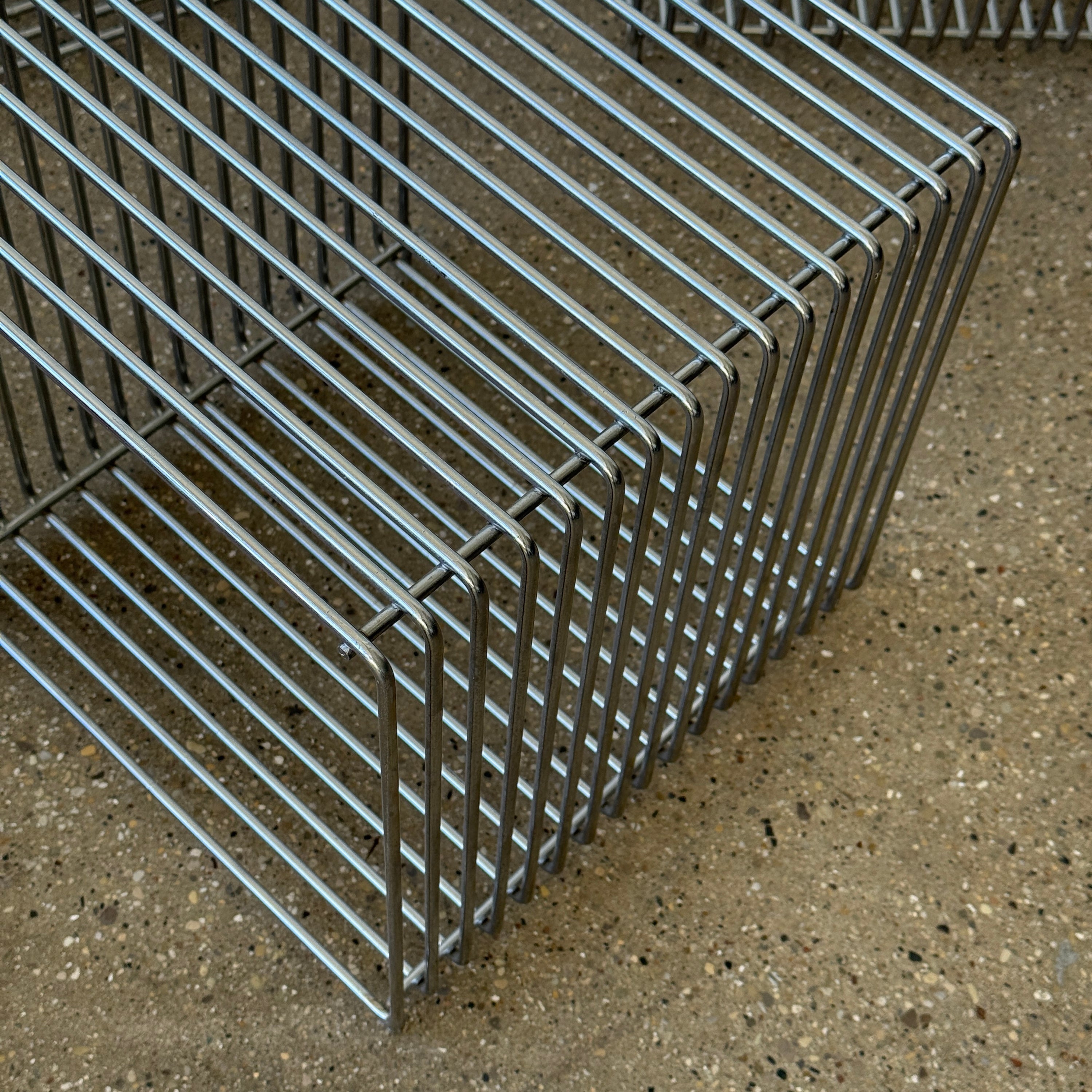Modular Chrome Wireframe Panton Style Tables