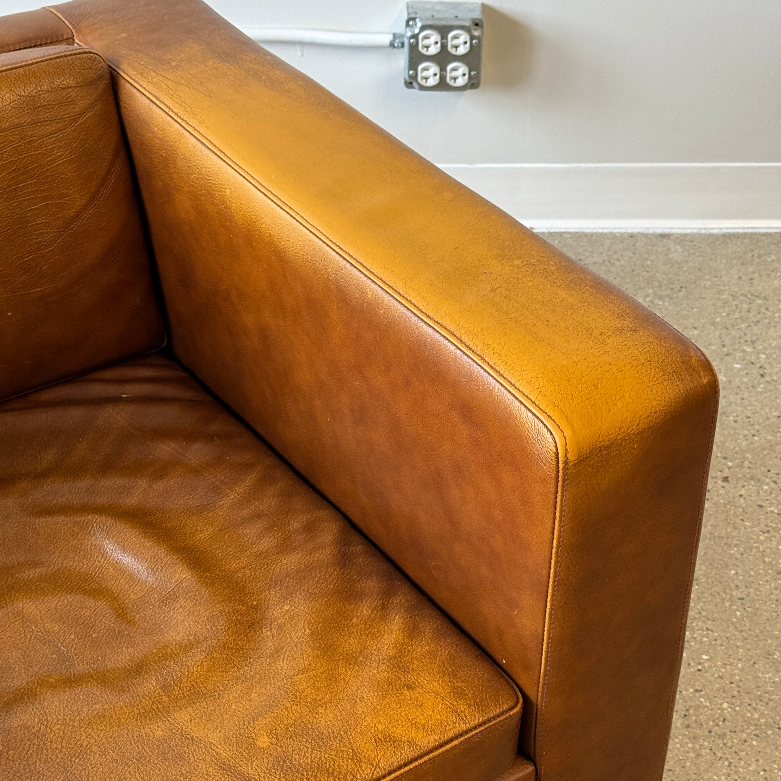 French Armchairs in Original Buffalo Leather