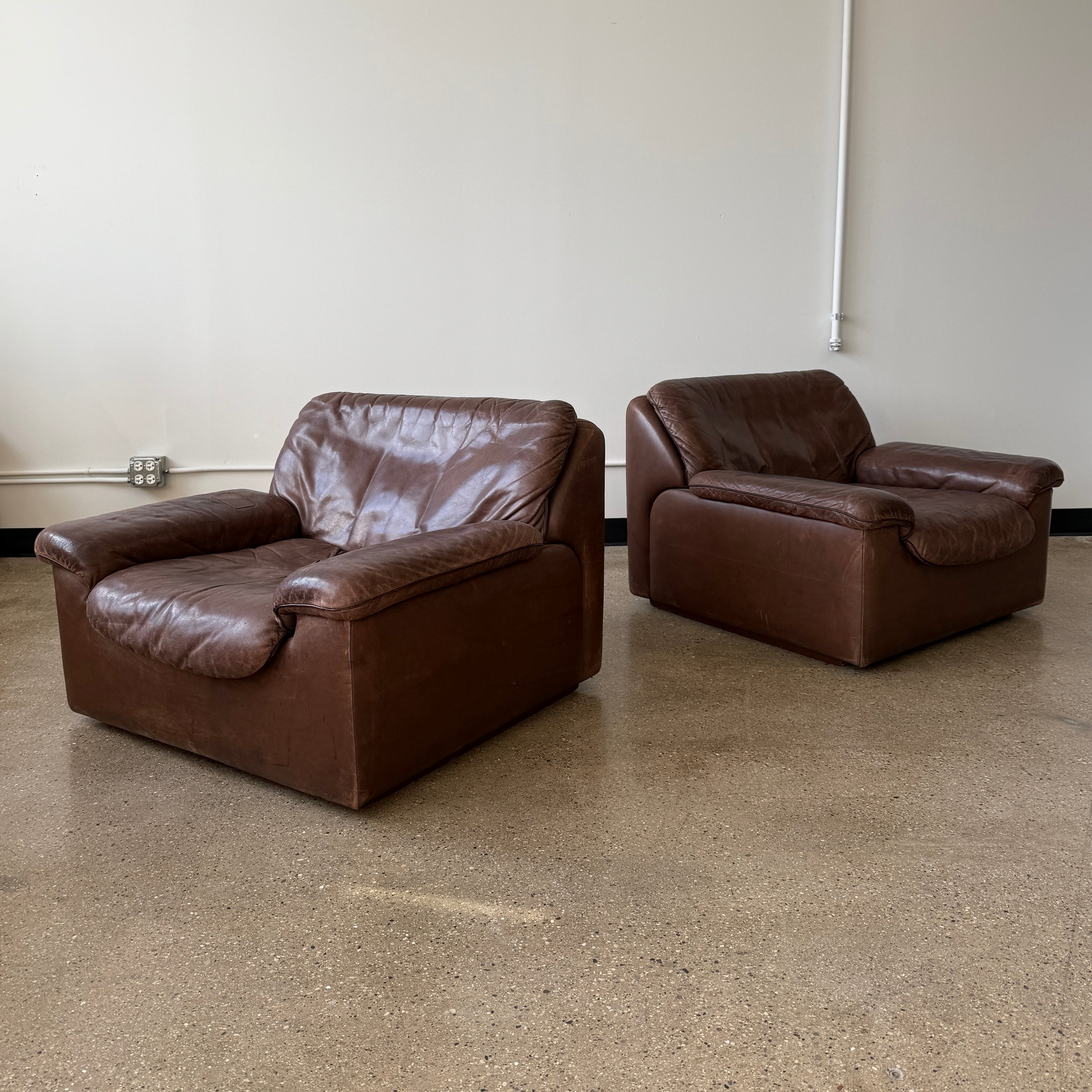DS-66 Leather Lounge Chairs by De Sede