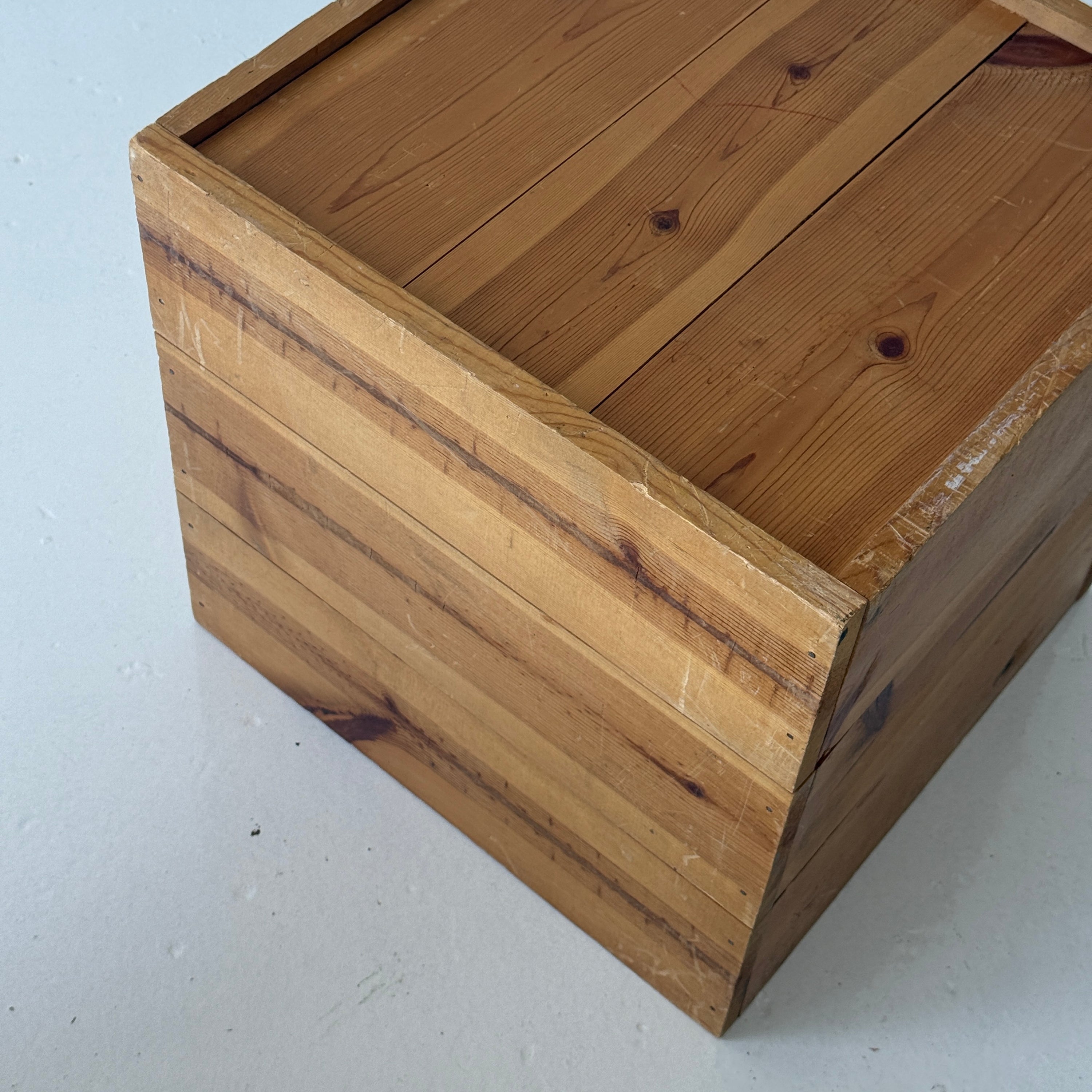 Primitive Pine Crate Side Tables