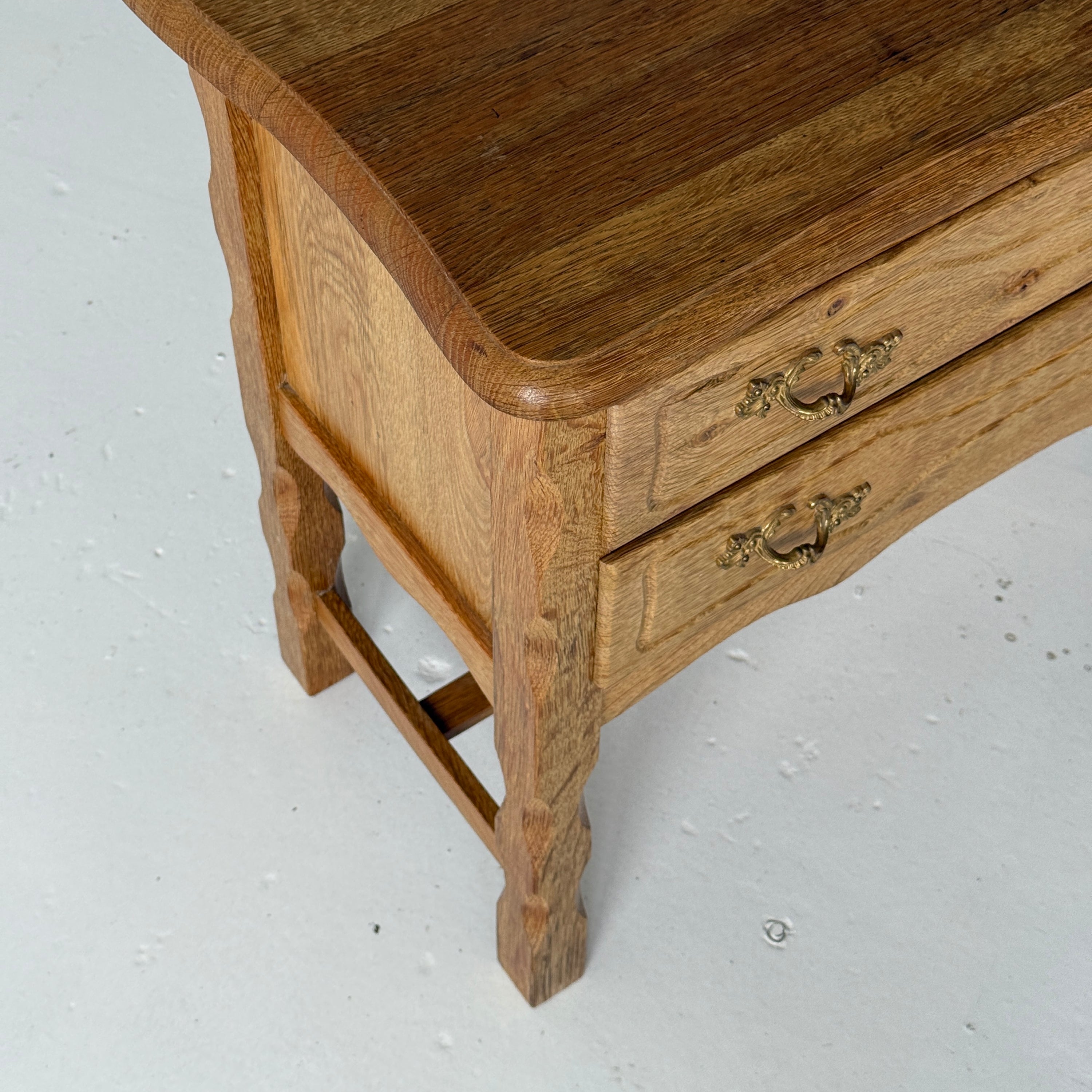 Kjaernulf Style Carved Oak Side Chest