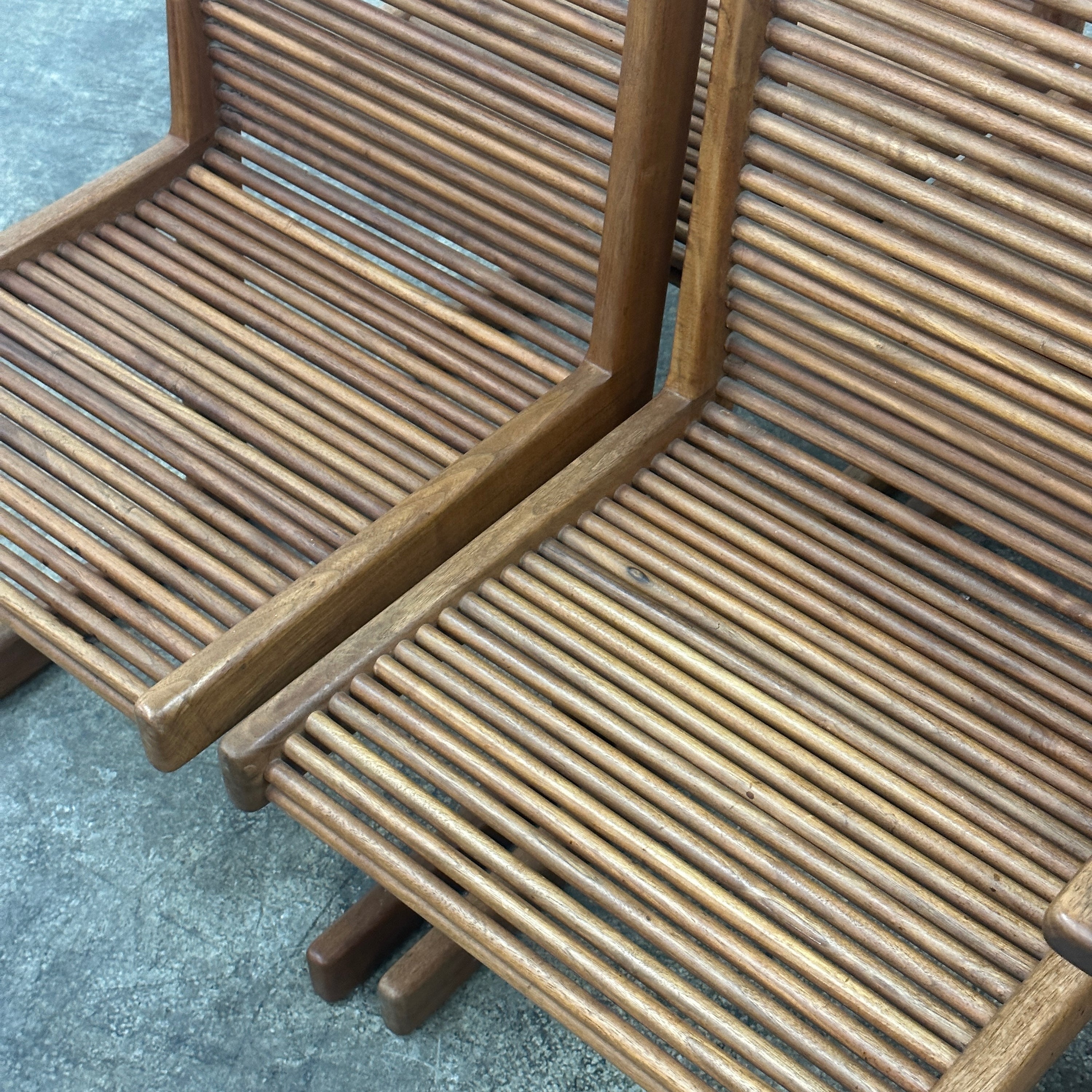 Highback Spindle Dowel Oak Dining Chairs by Stephen Hynsom