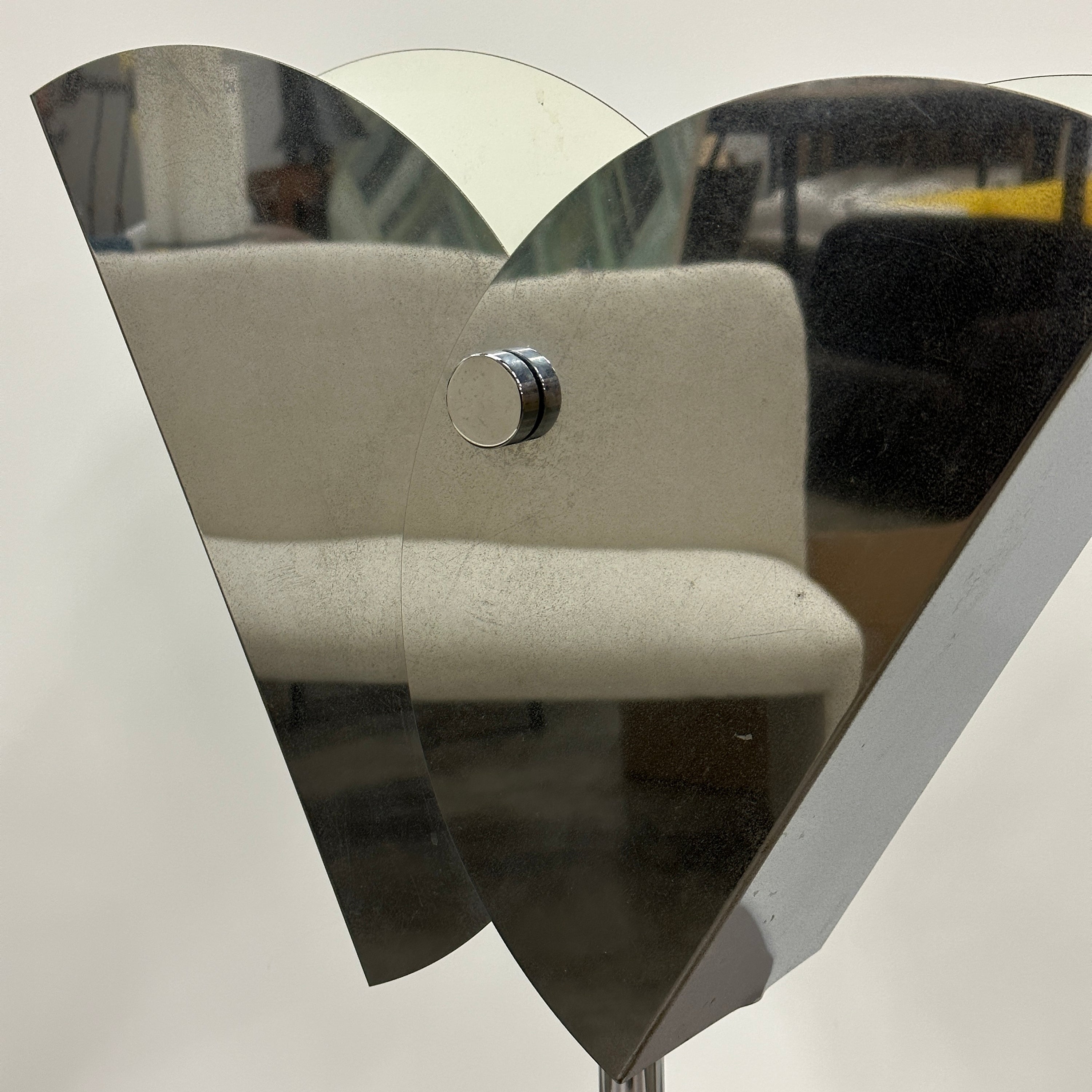 Chrome Modern Heart Lamp