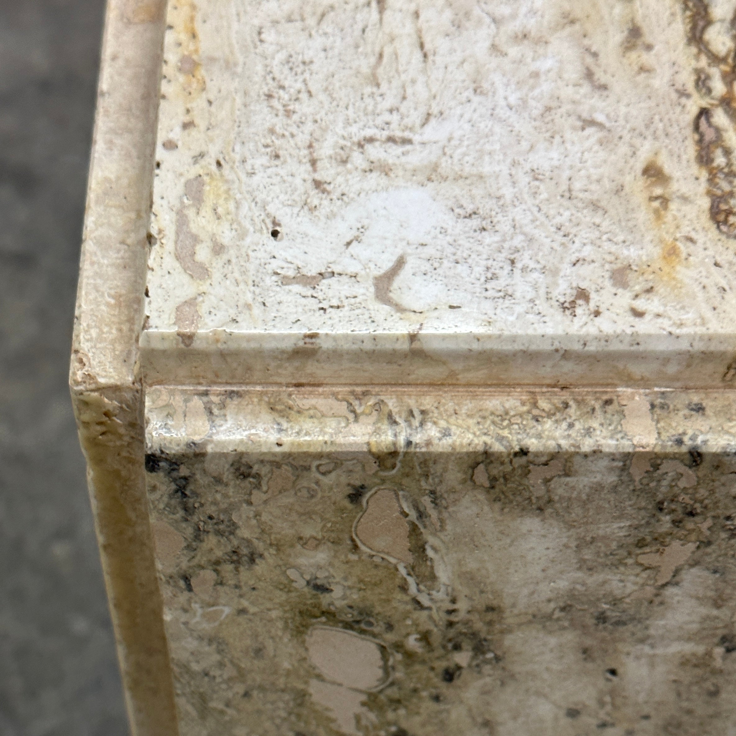 Italian Travertine Cube Tables