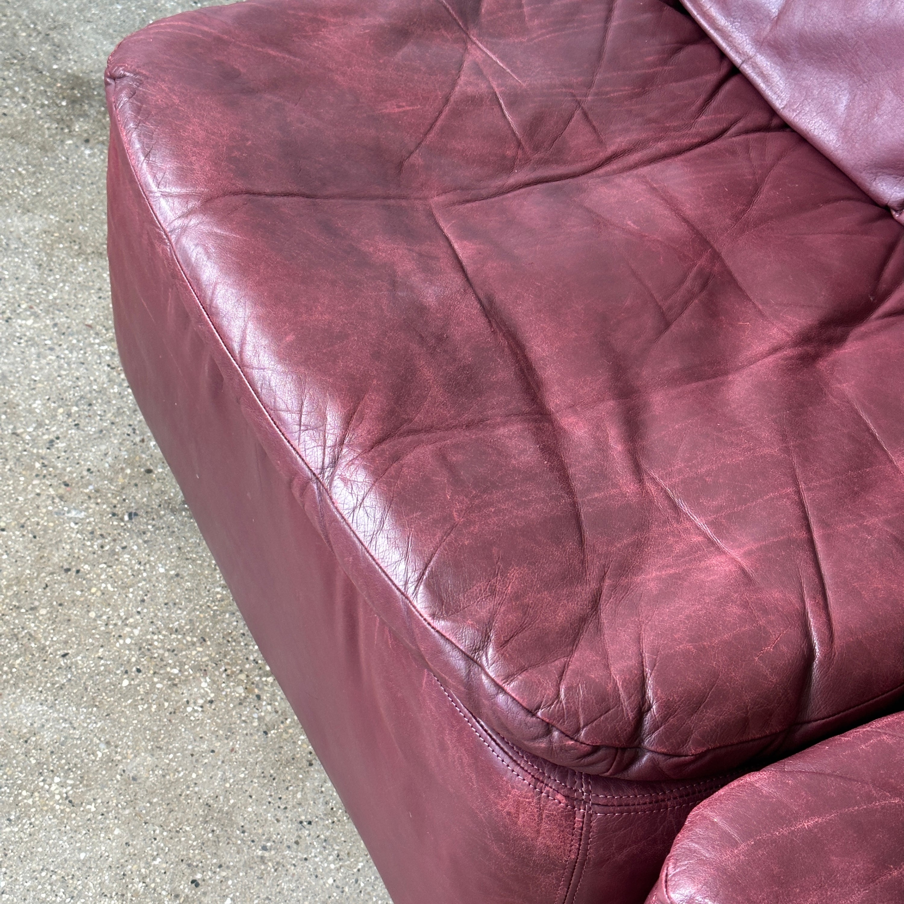 Oxblood Leather Modular Sofa by Friedrich Hill for Brayton International