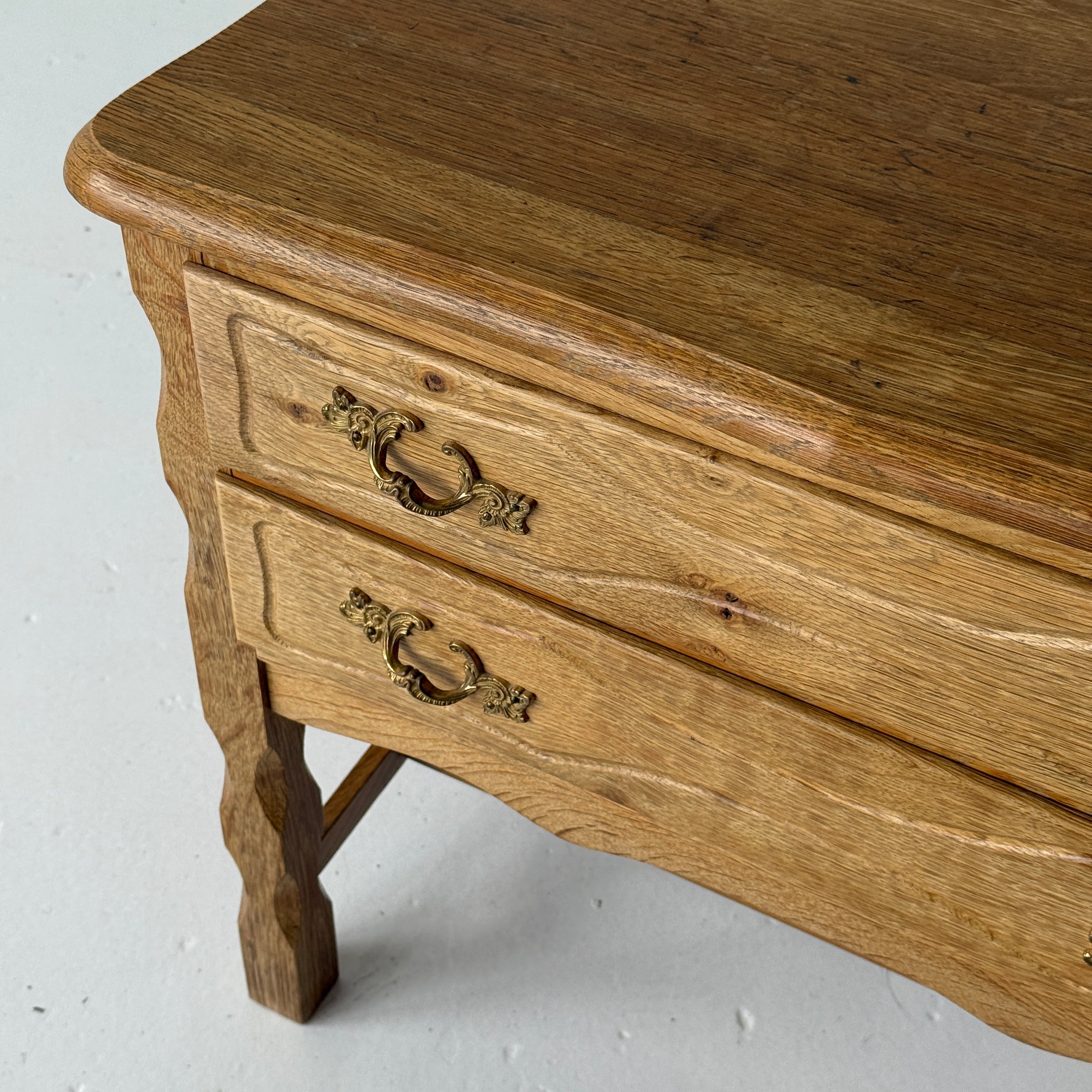 Kjaernulf Style Carved Oak Side Chest