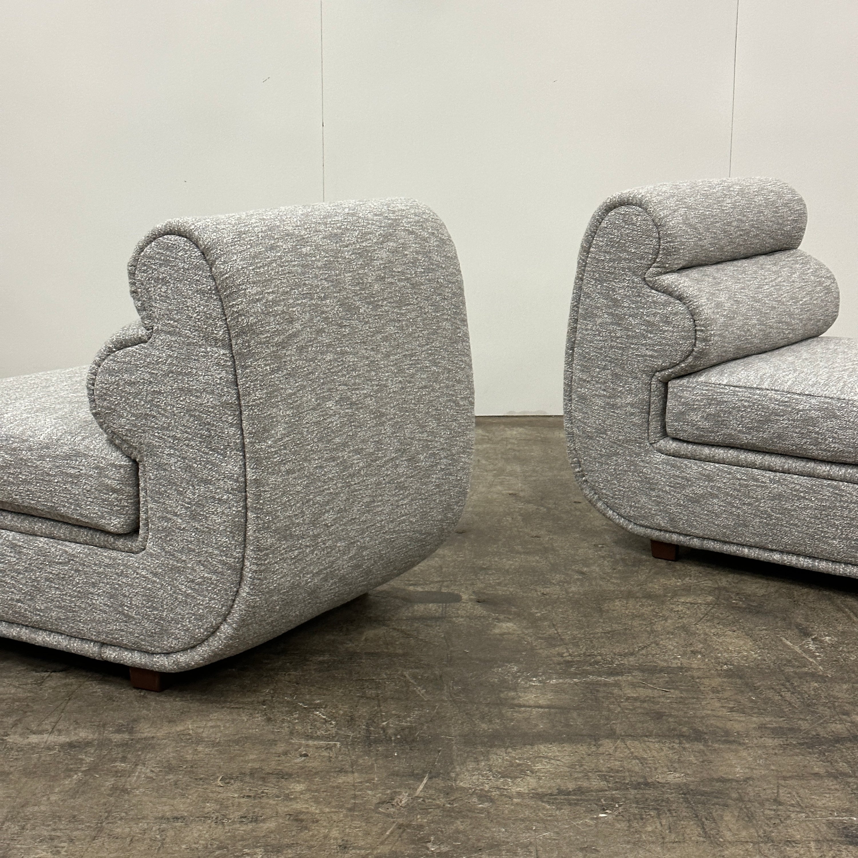 Bullnose Postmodern Slipper Chairs by Carson’s of High Point