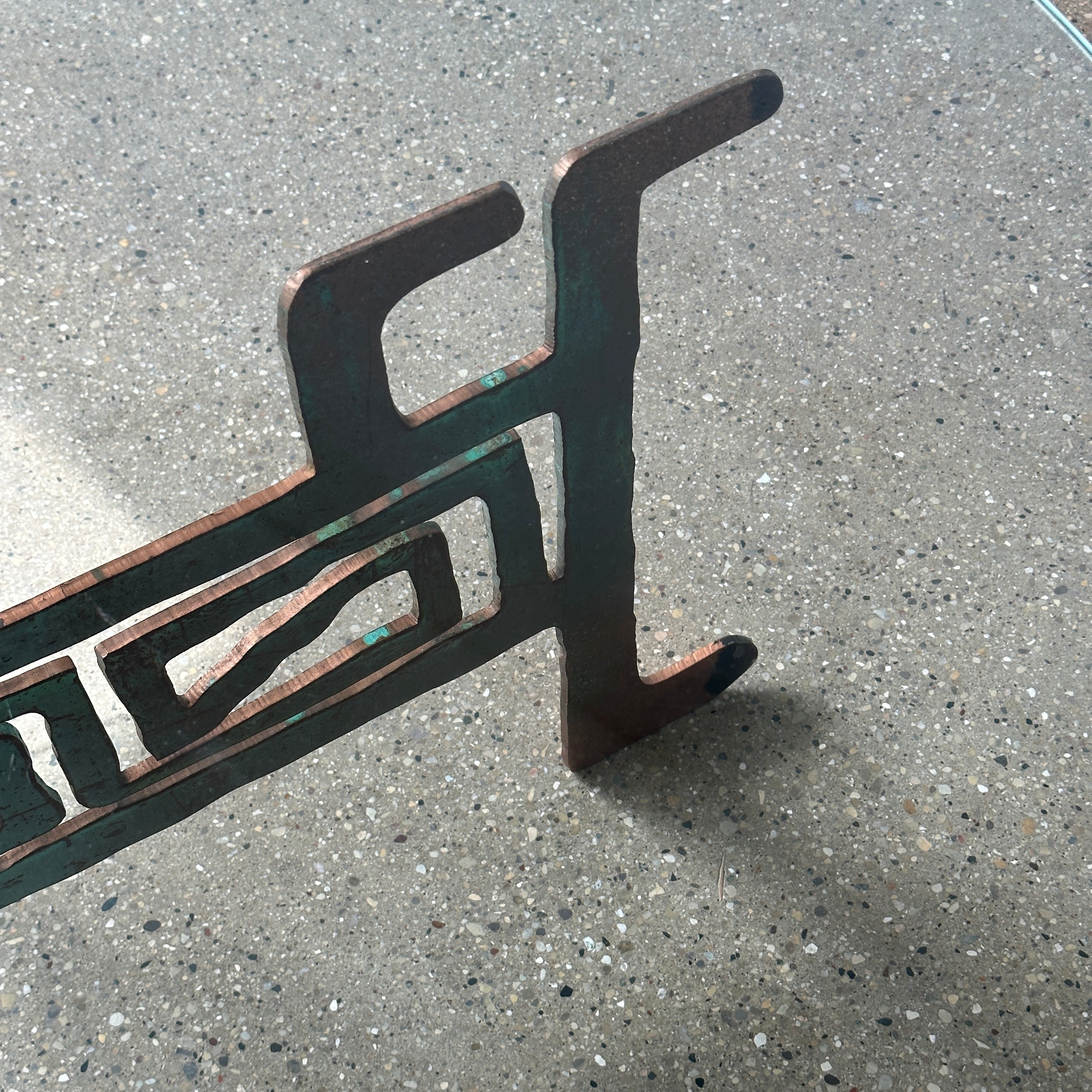 Patinated Copper Southwestern Coffee Table