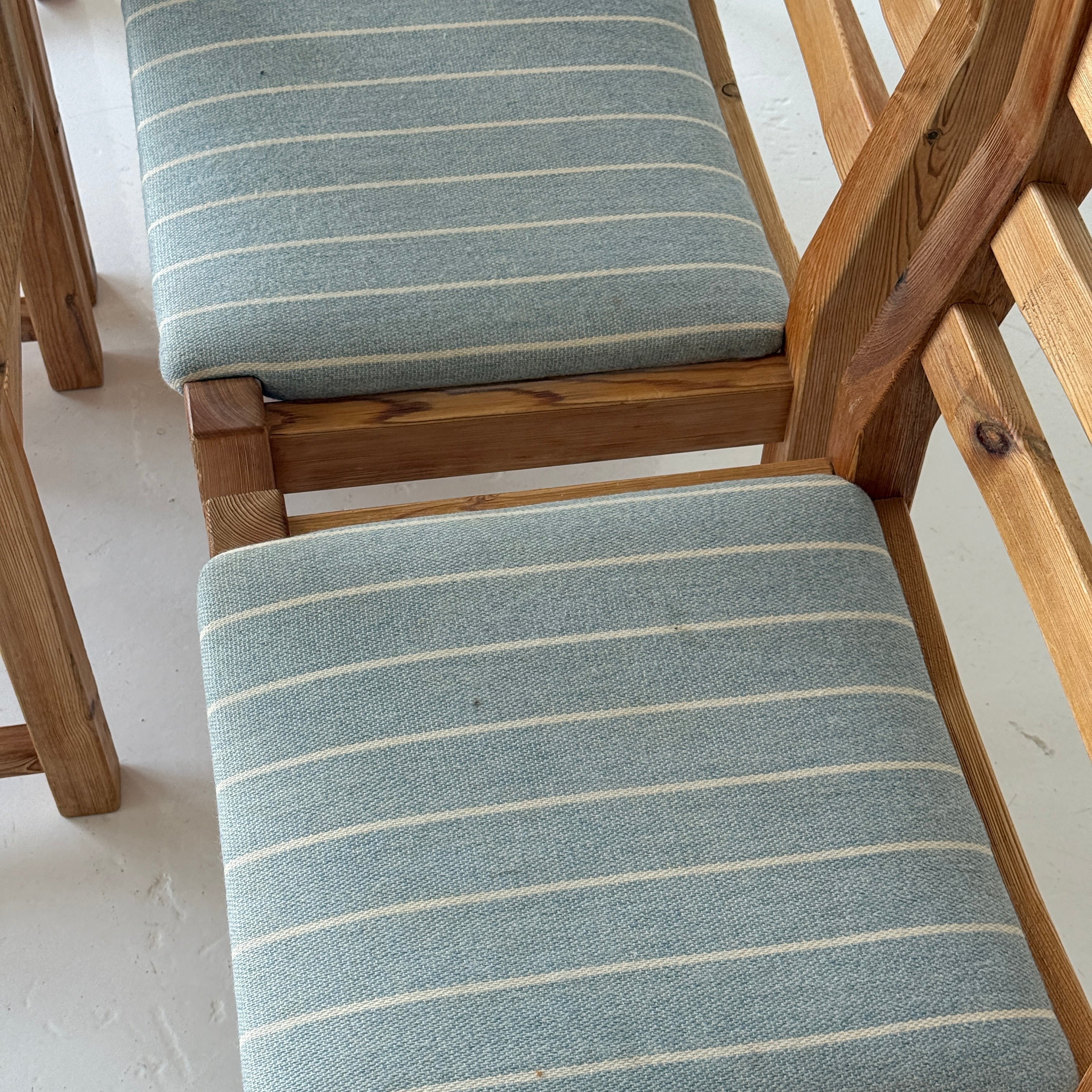 Swedish Pine Brutalist Dining Chairs