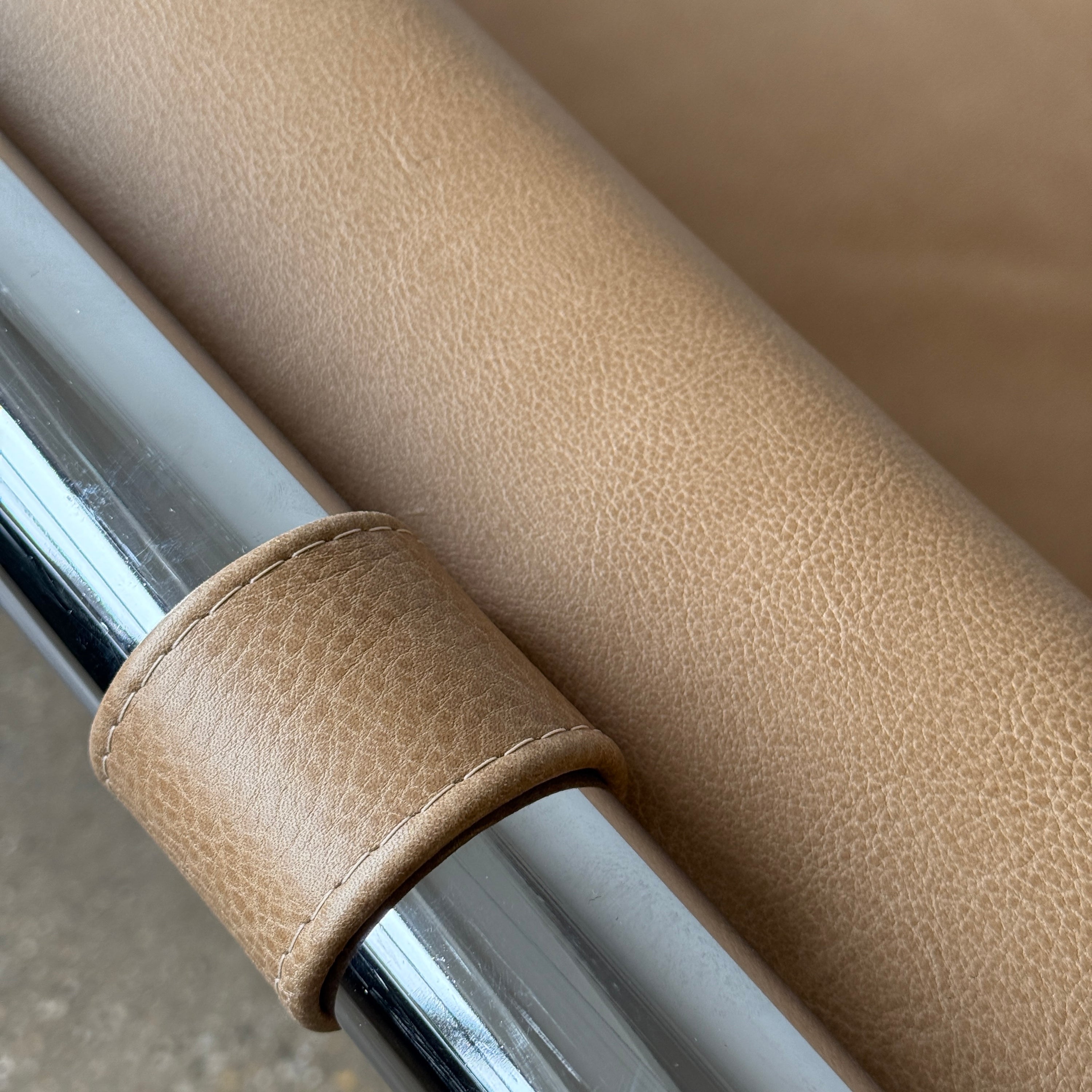 Leather/Chrome Sled Settee by Arthur Umanoff for Directional