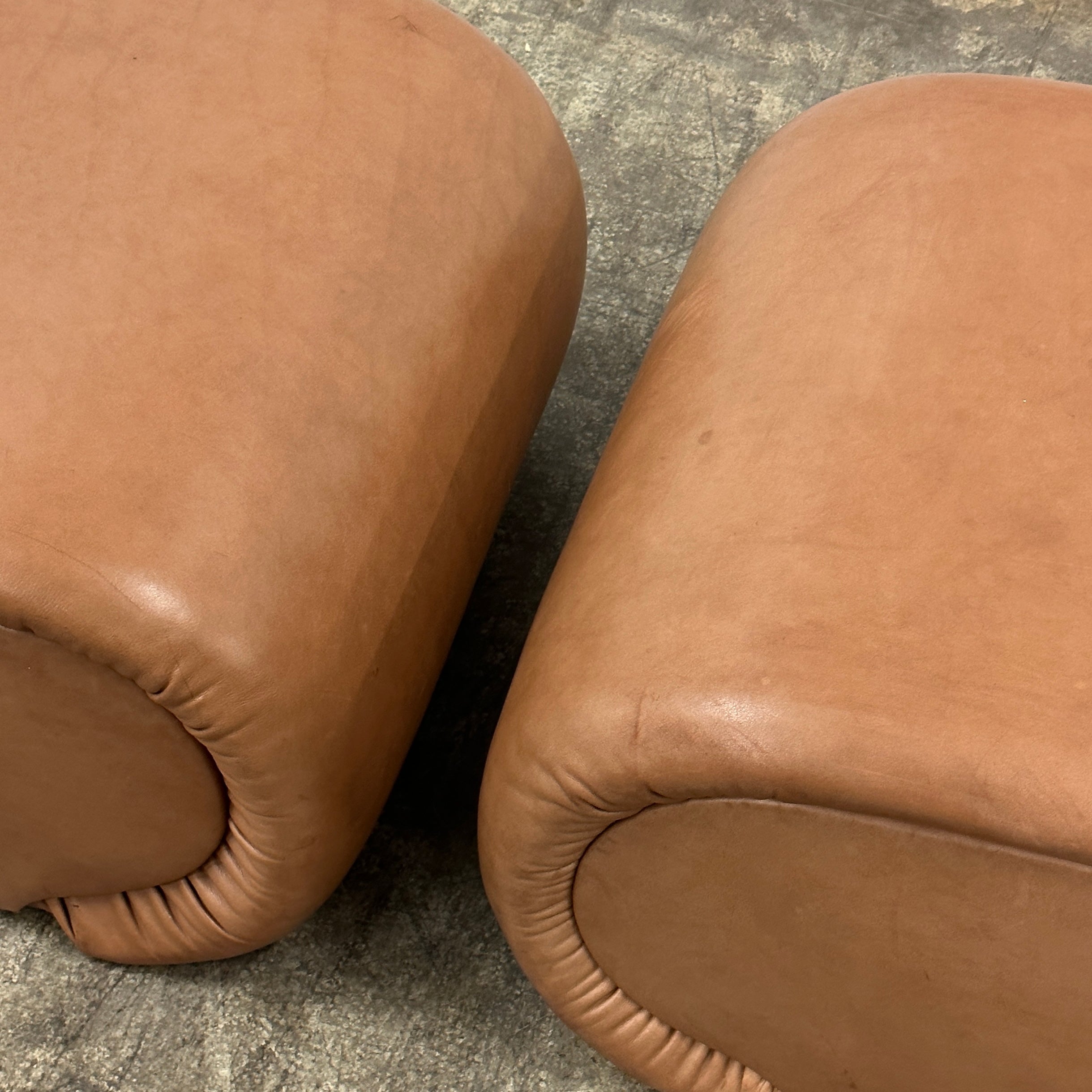 Vintage Leather Ottomans by Preview