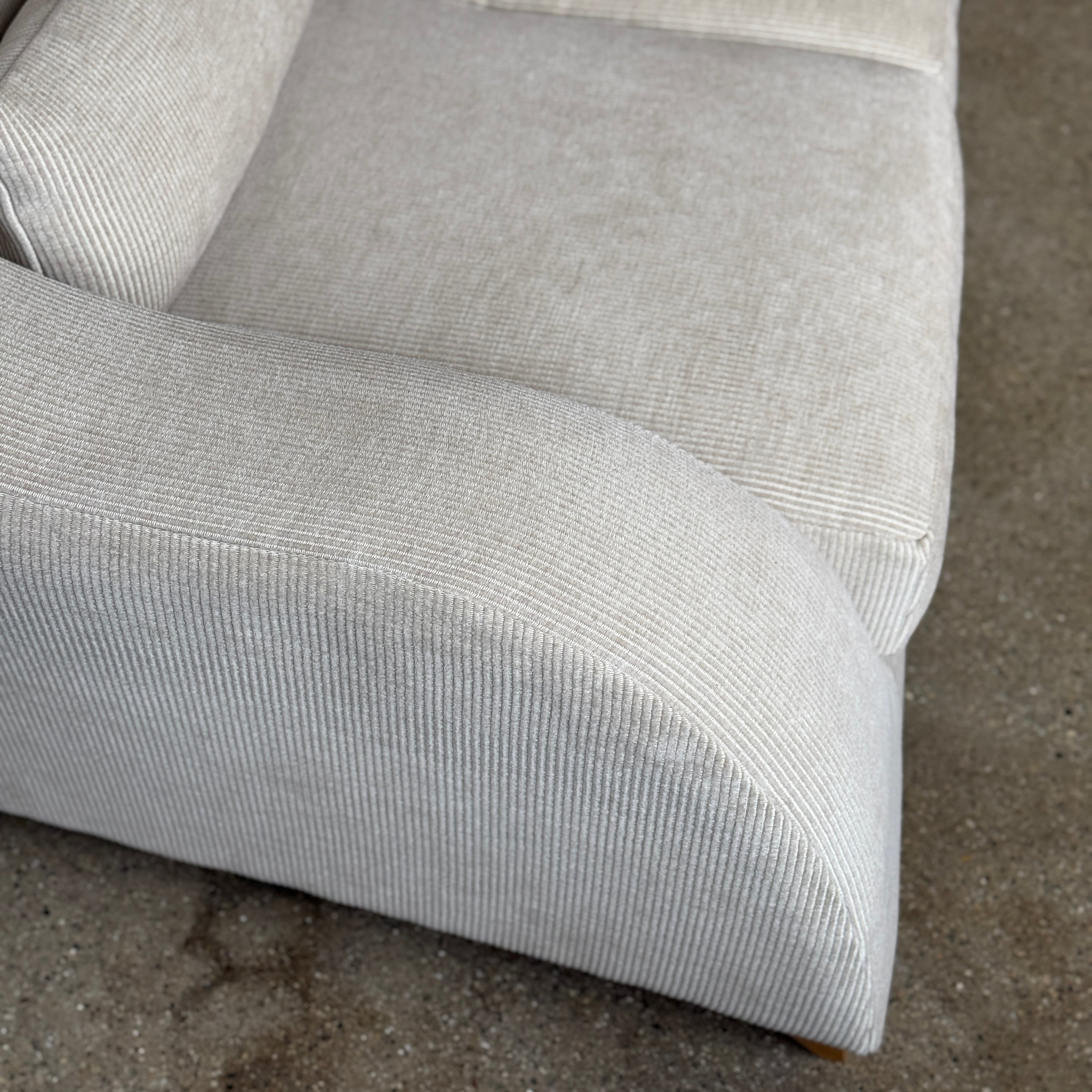 Wave Sofa by Vladimir Kagan for American Leather in Corduroy