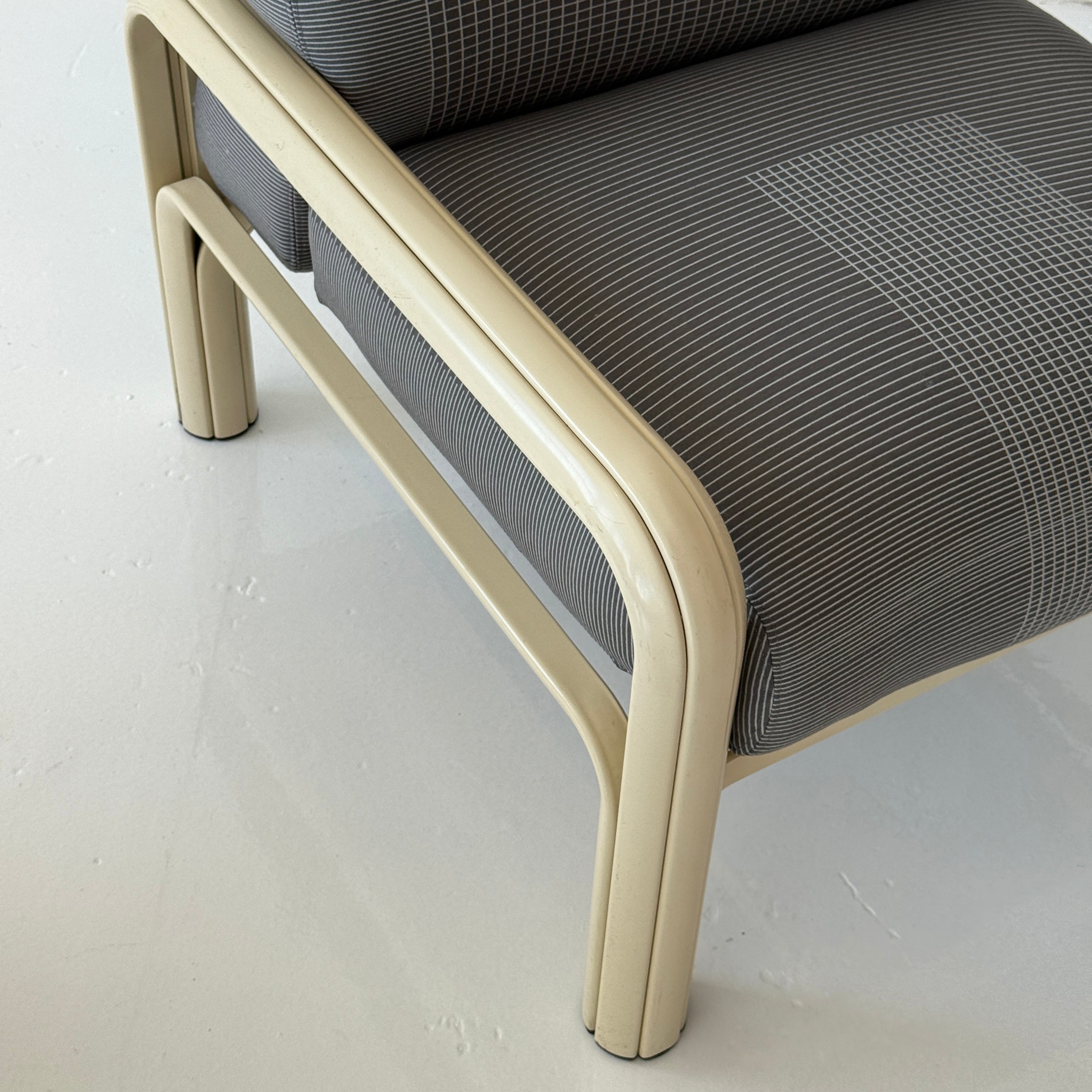Orsay Lounge Chairs by Gae Aulenti for Knoll in Maharam Grid by Scholten & Baijings