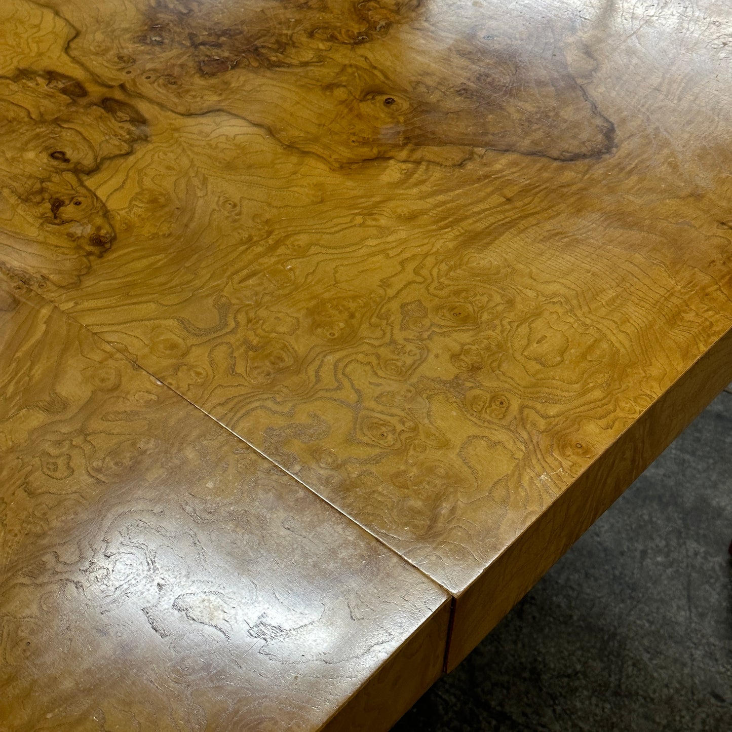 Parsons Style Burl Dining Table by Lane