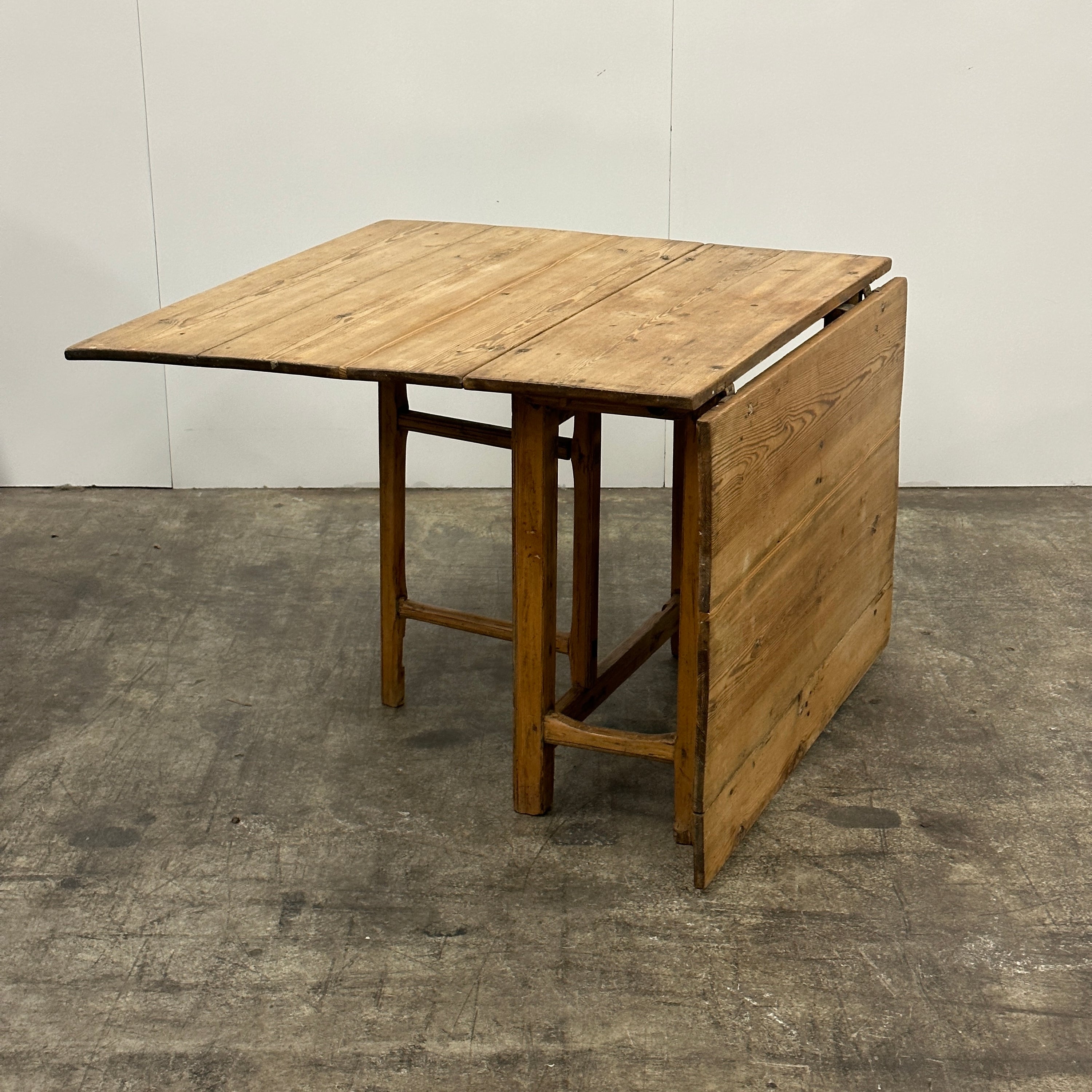 Antique Swedish Drop Leaf Dining Table